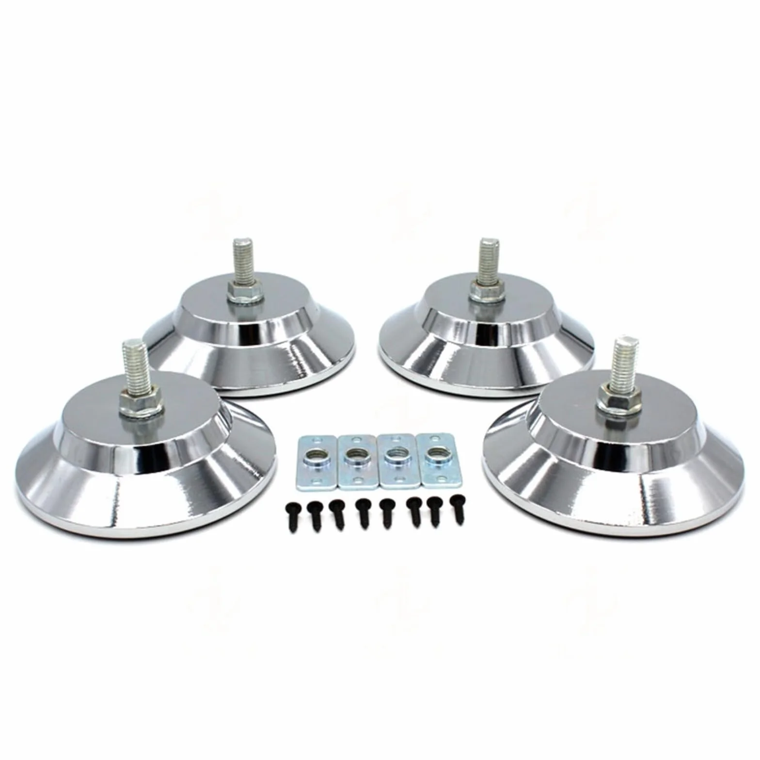 Niveladores de patas de mesa de billar de 5 pulgadas ajustables de hierro con base de polipropileno