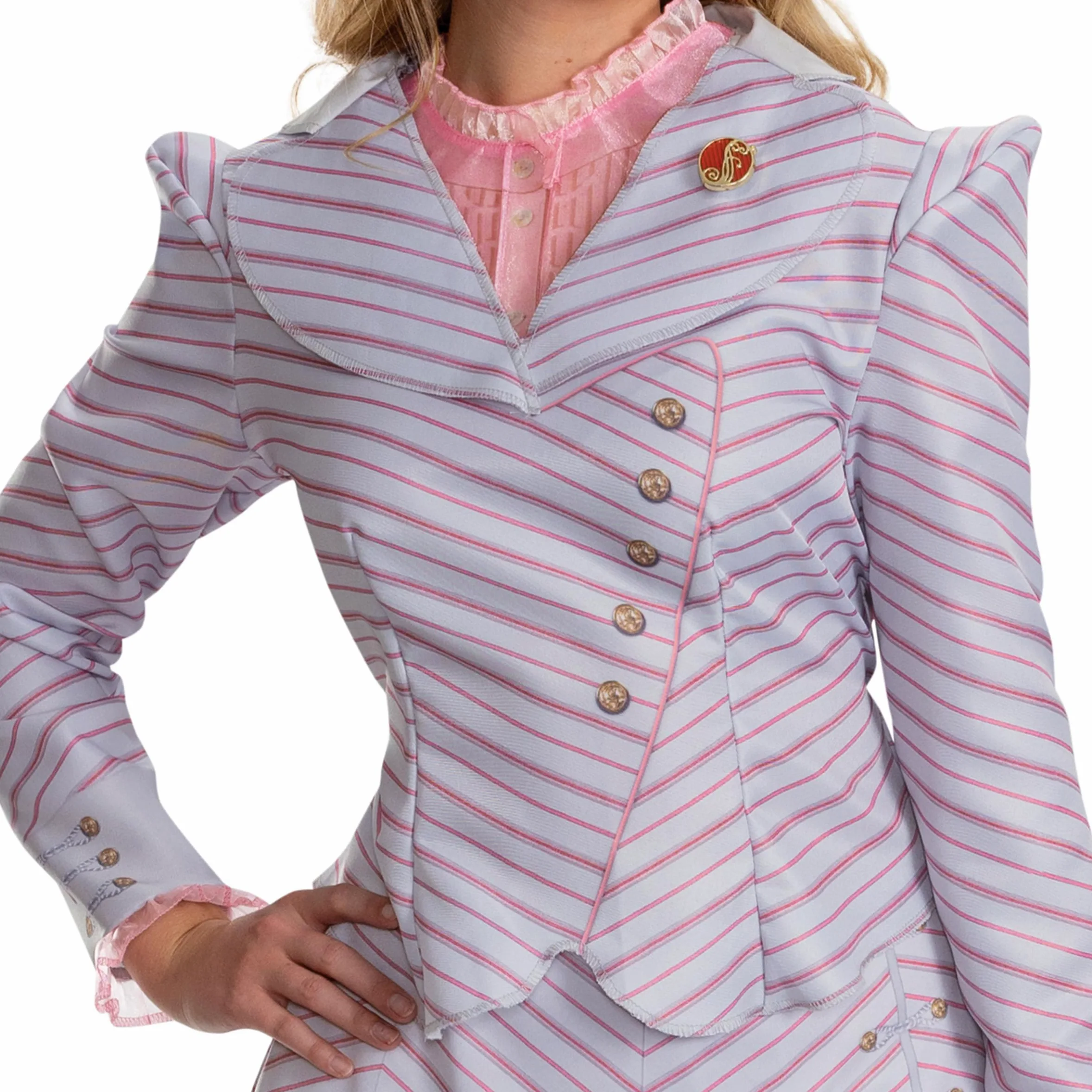 Disguise Wicked Glinda Deluxe Shiz - Disfraz oficial de la película Wicked para mujer