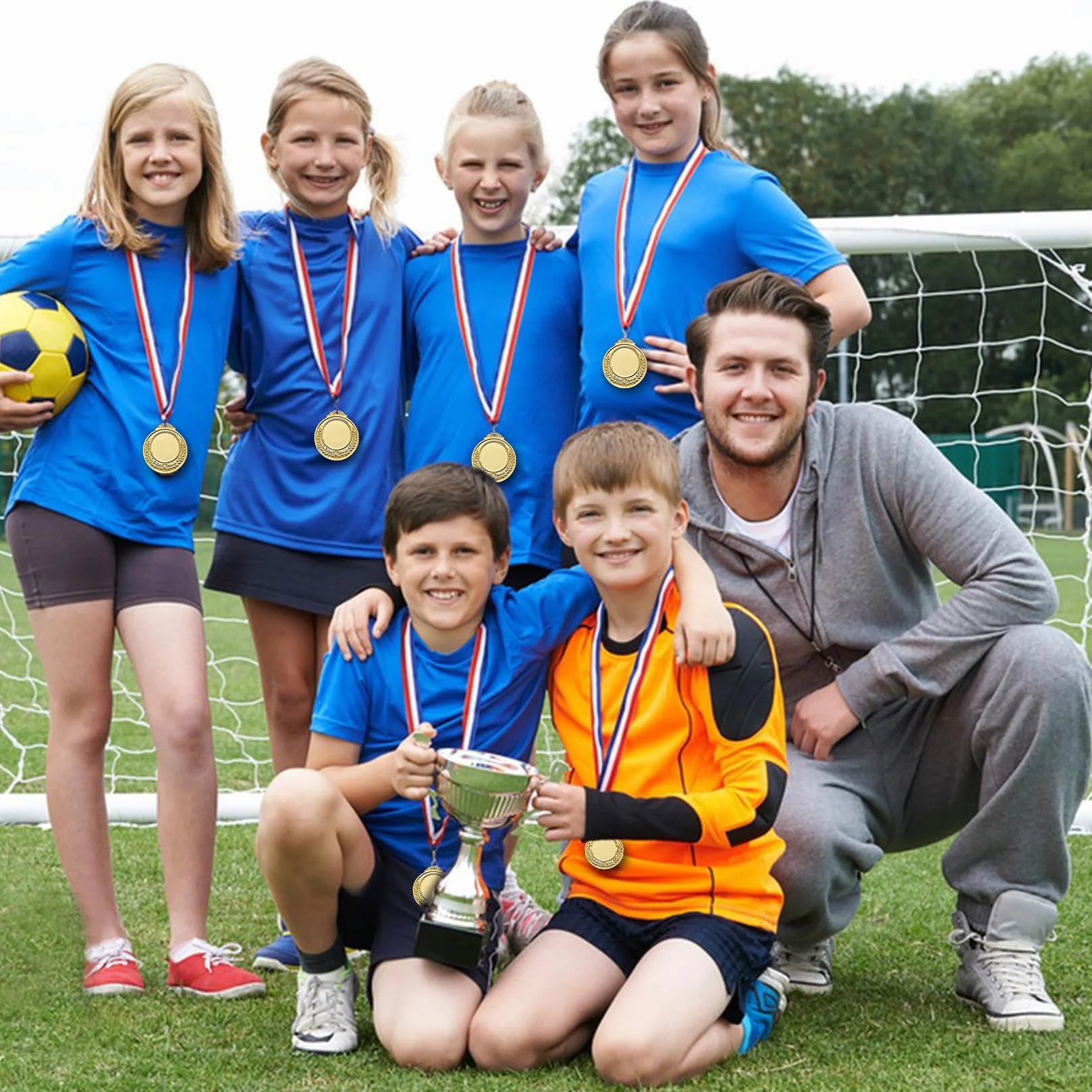 Medallas de Metal para Niños Oro para Ganadores en Concursos Deportivos Fiesta Ortografía Abejas Cumpleaños