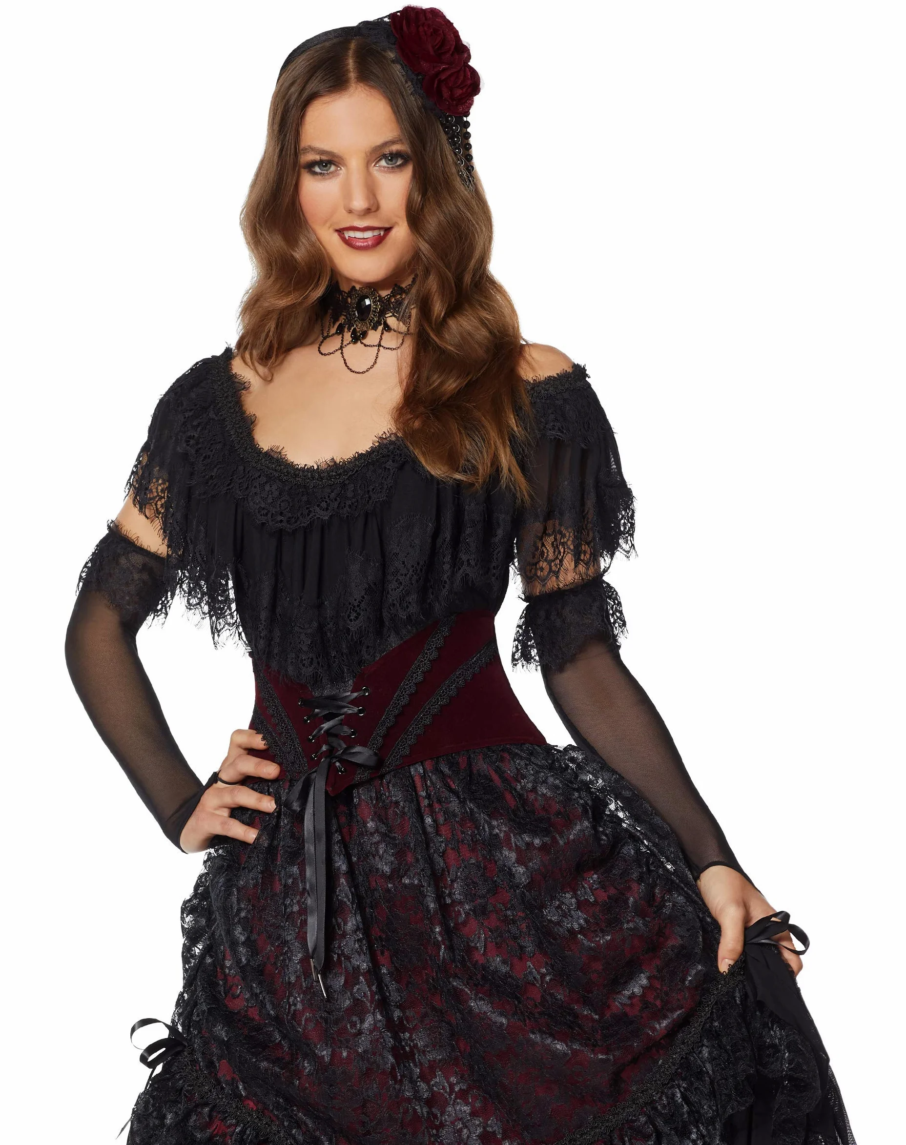 Spirit Halloween The Signature Collection Disfraz de vampiresa victoriana para adultos - Multi - Adulto S