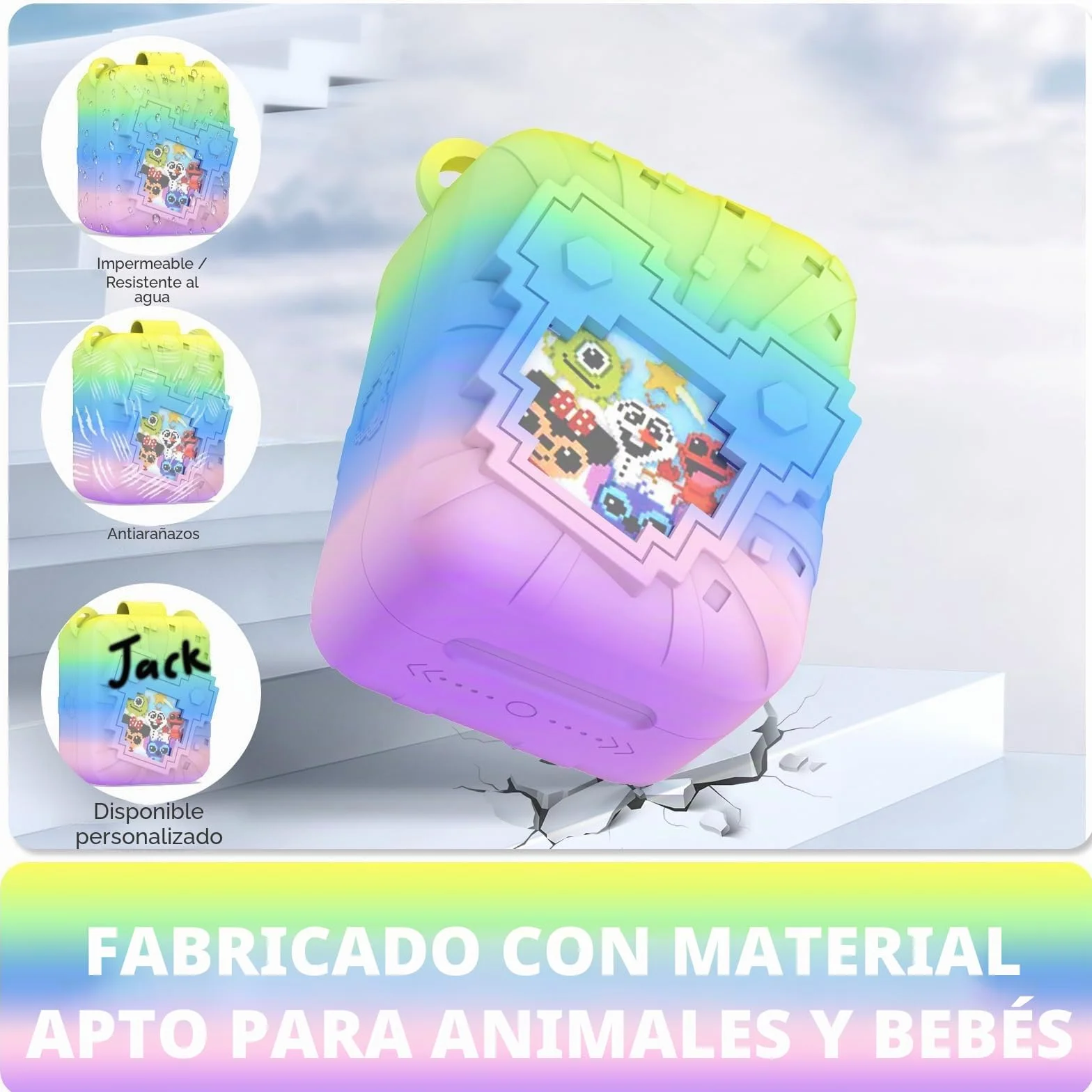 Funda de silicona para Bitzee Disney Interactive Toy anticaídas, correa y durabilidad para tu juguete interactivo Bitzee Disney (colorido)