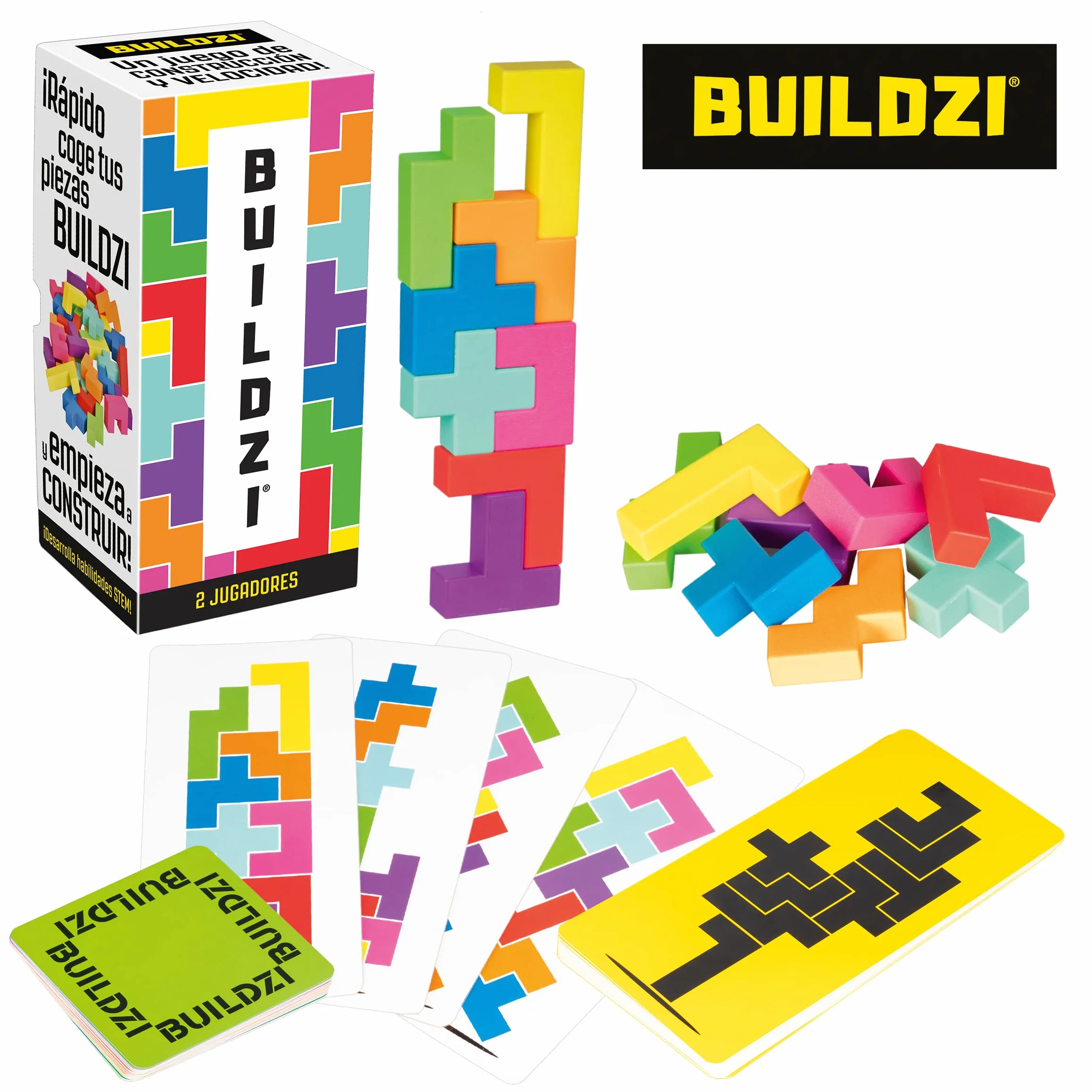 Ludilo - Buildzi | Rompecabezas Niños Y Rompecabezas Adultos | Juegos De Mesa Niños De 2 Jugadores | Juego De Mesa 6 Años O Más | Juegos 6 Años O Más | 7 Modos De Juego