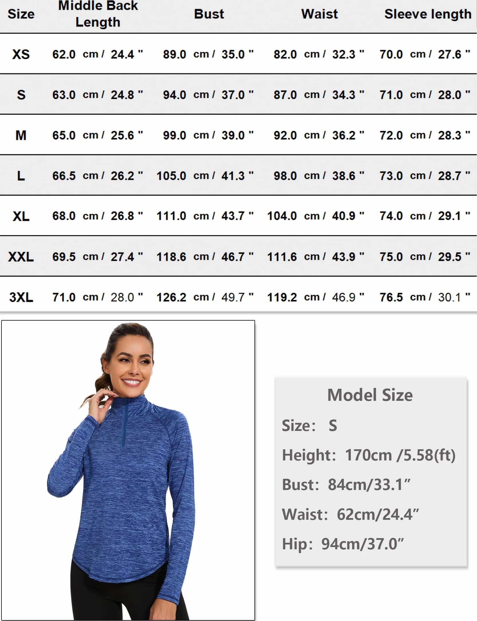 iClosam Camiseta Deporte Mujer Manga Larga 1/4 Zip Ropa Fitness Corriendo