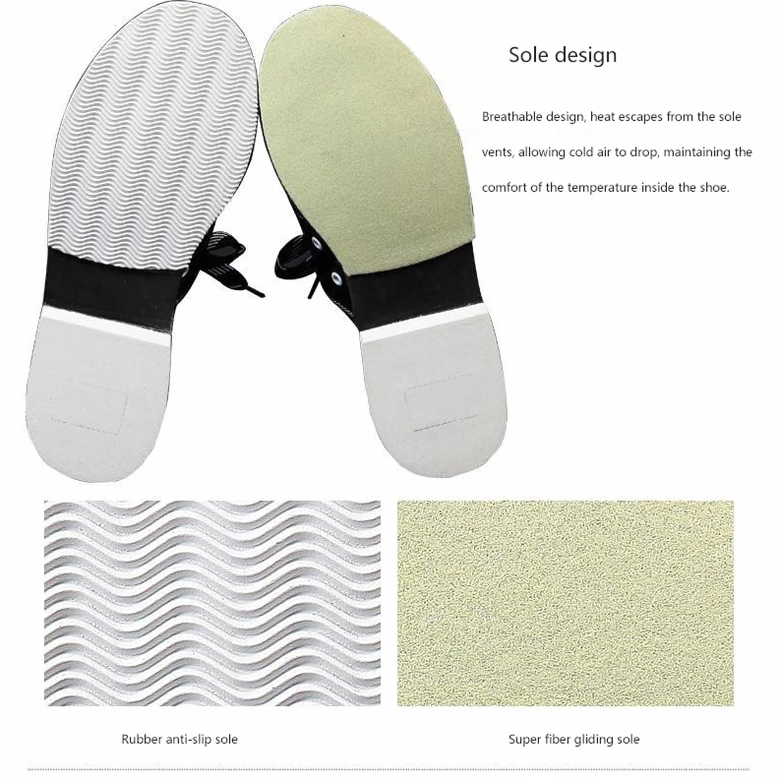 Zapatos de bolos para hombre y mujer antideslizantes ligeros de cuero con cordones