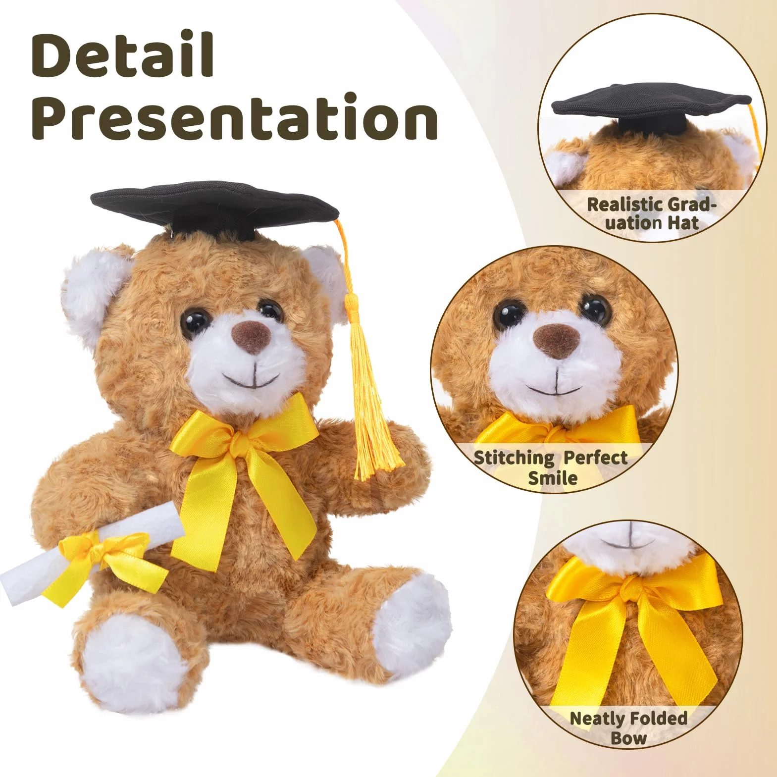 BEJOY Oso de peluche para graduación, 20 cm