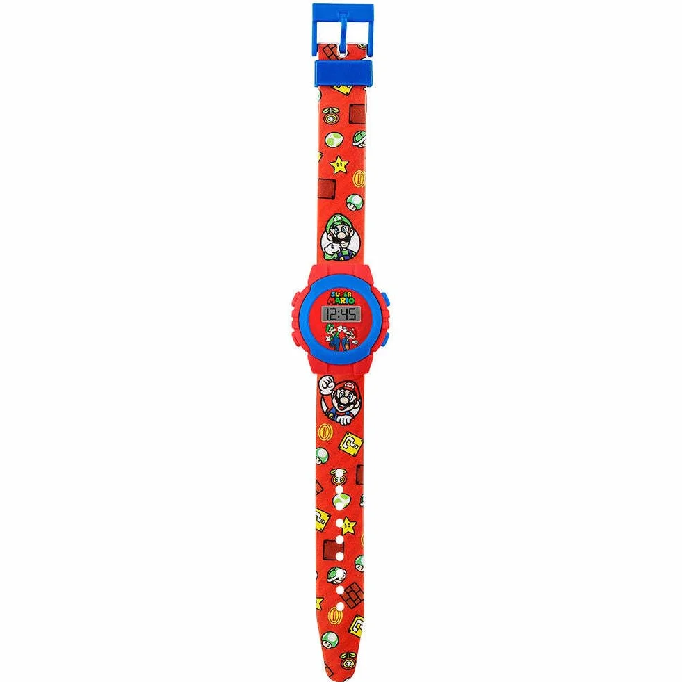 Mario GSM4234 Reloj Digital de Cuarzo para niños Correa de plástico Rosso
