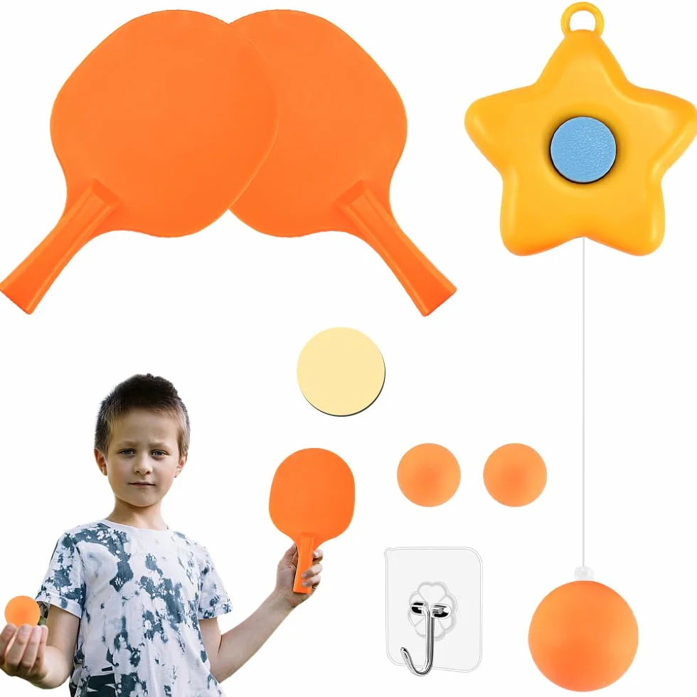 ADERTOS Juego de Entrenamiento de Tenis de Mesa para Colgar, Entrenador de Tenis de Mesa de Interior para Niños Adultos