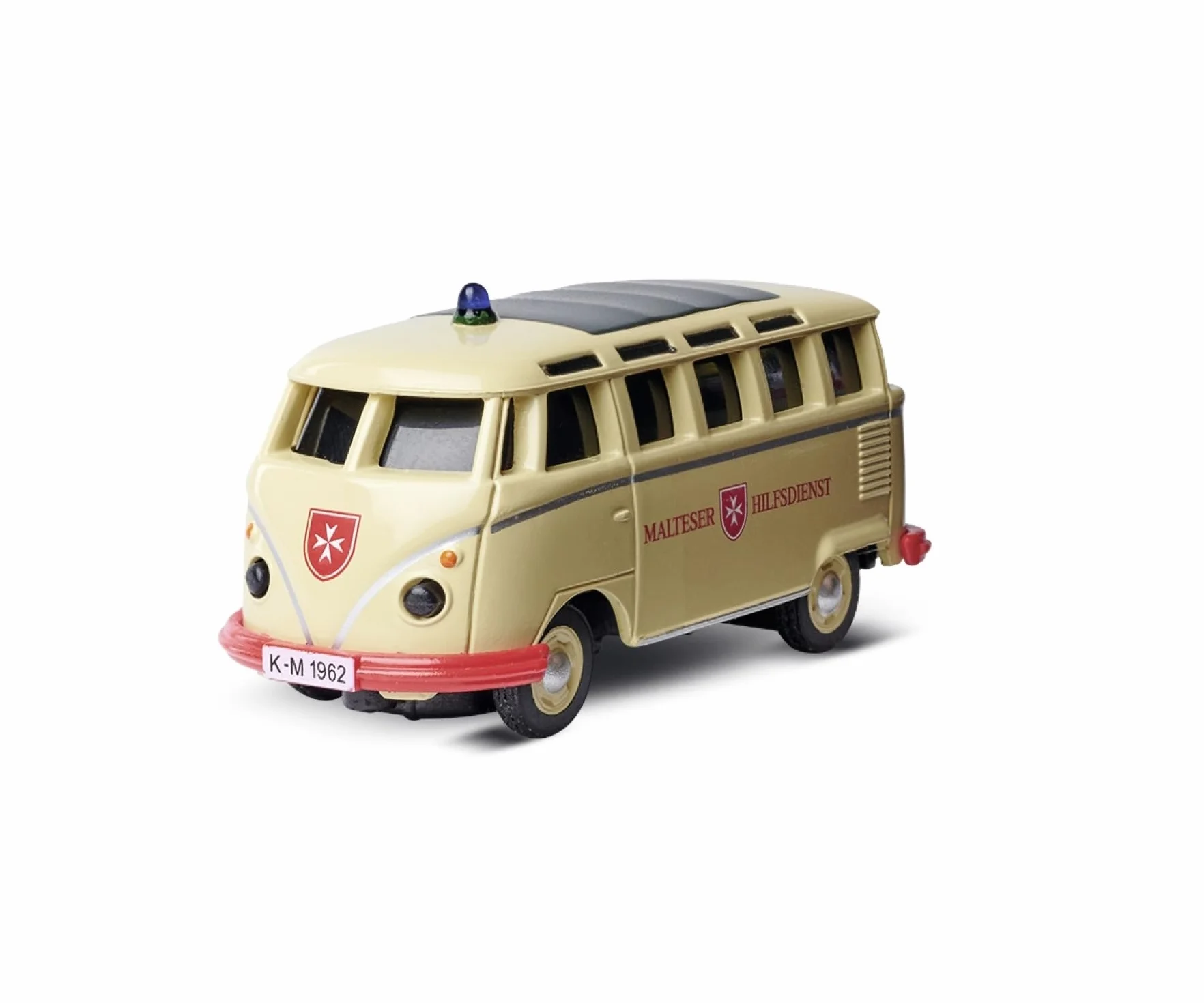 Carson 500504152 1:87 VW T1 Police+ Maltese Combo 2,4GHz LCD - modelo listo para conducir, mando a distancia de 2,4 GHz con conexión de carga, incl. 4 pilas AAAA de emisor, con iluminación LED, manual