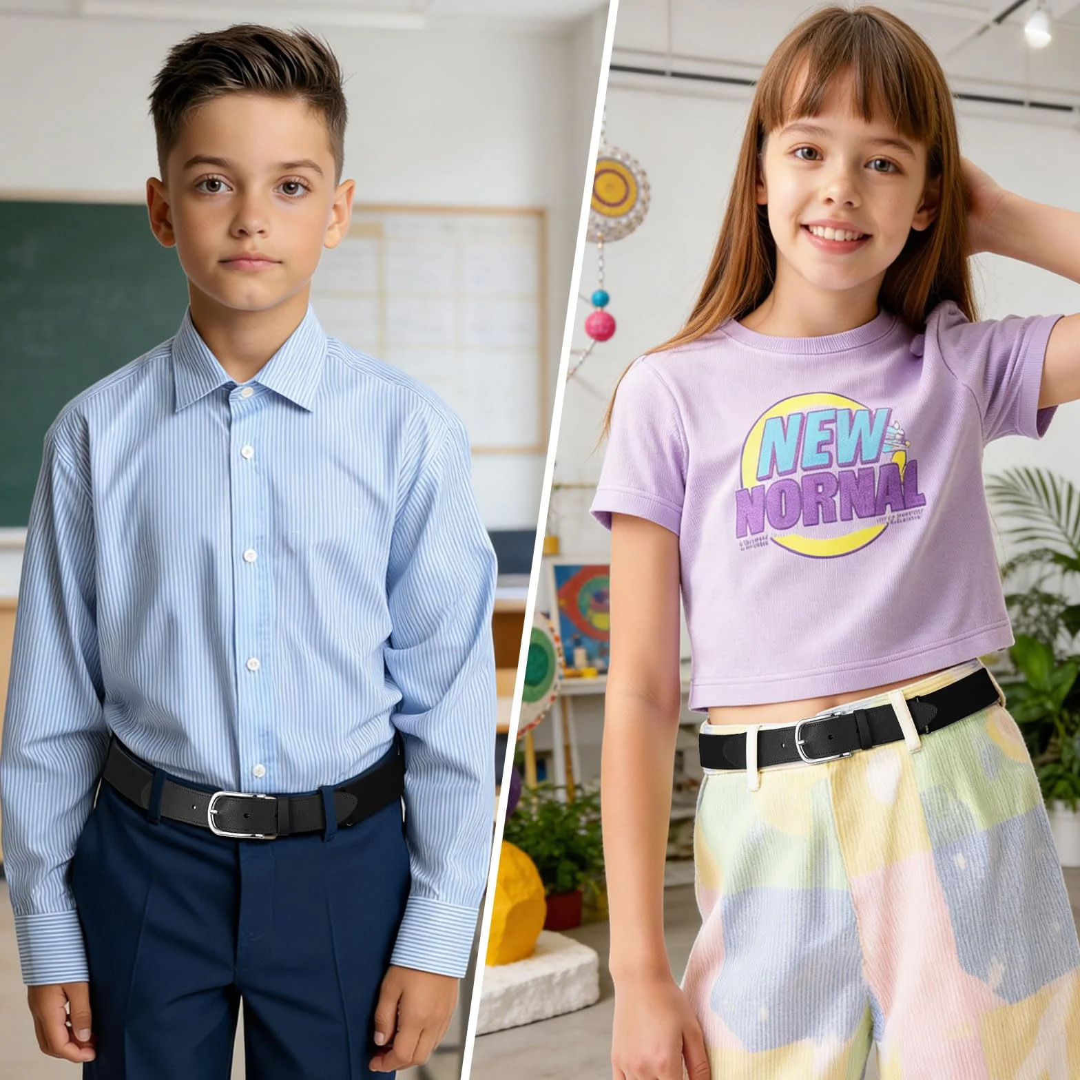 WELROG Cinturón Elástico Ajustable para Niños y Niñas