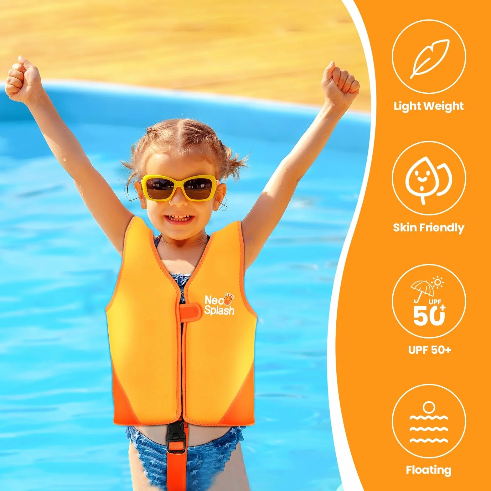 Chaleco de Natación para Niños y Niñas Flotabilidad 1-3 años 3-6 años