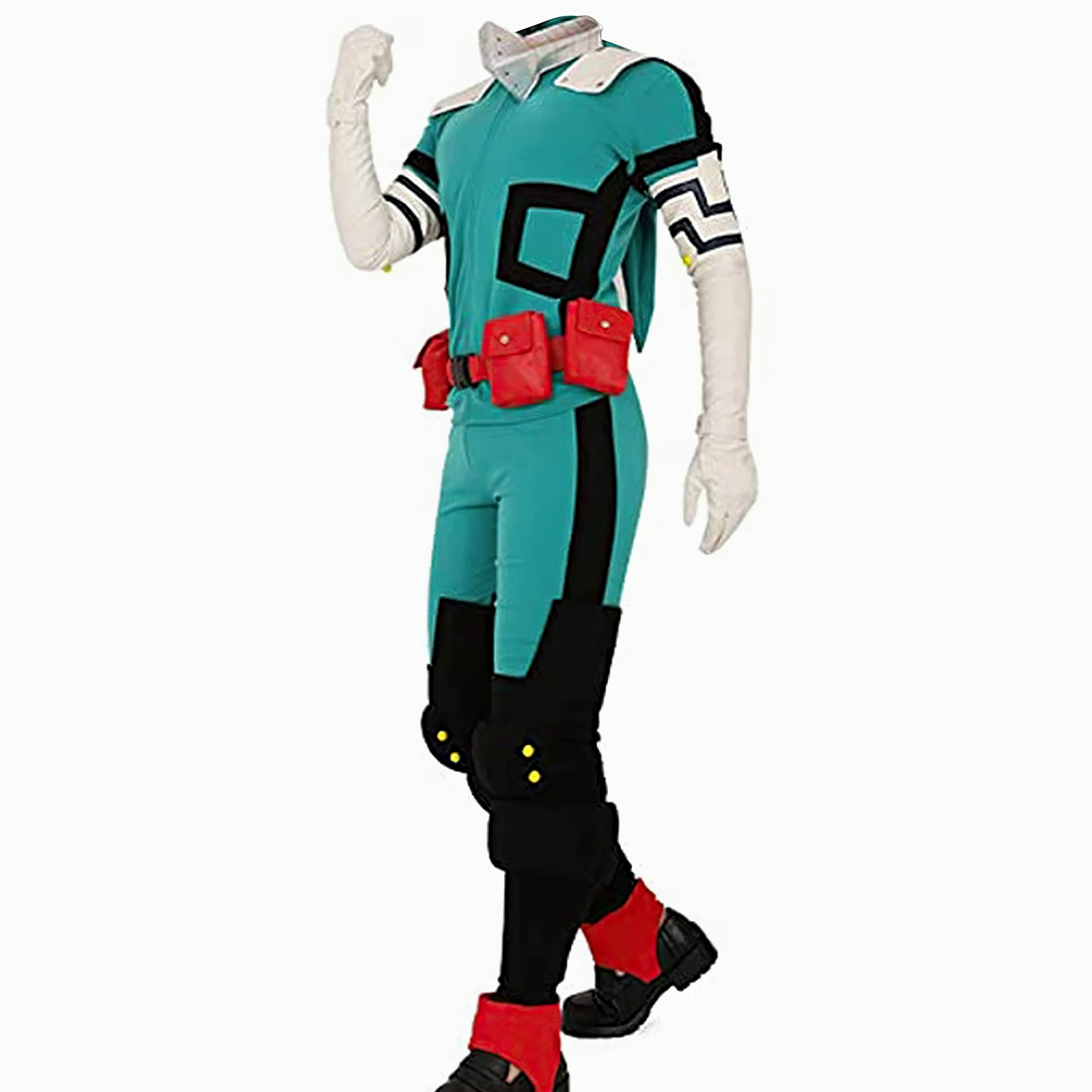 My Hero Academia - Conjunto de disfraz de cosplay Midoriya Izuku para cosplay de dibujos animados para Halloween para niños y adultos