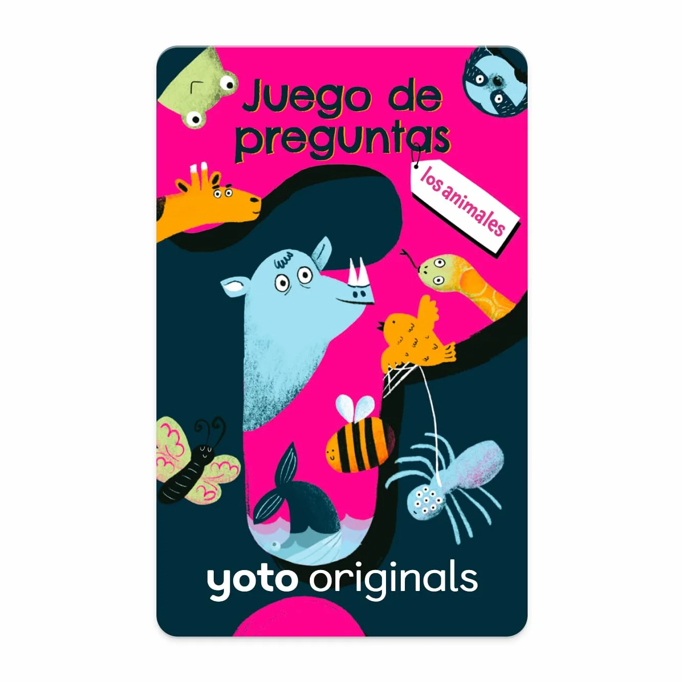 Yoto Juego de Preguntas: los Animales (Castilian) – Tarjeta Audio en español sin Pantallas. Quiz y Juegos interactivos para niños. Compatible con Yoto Player y Mini. Edad 5+.