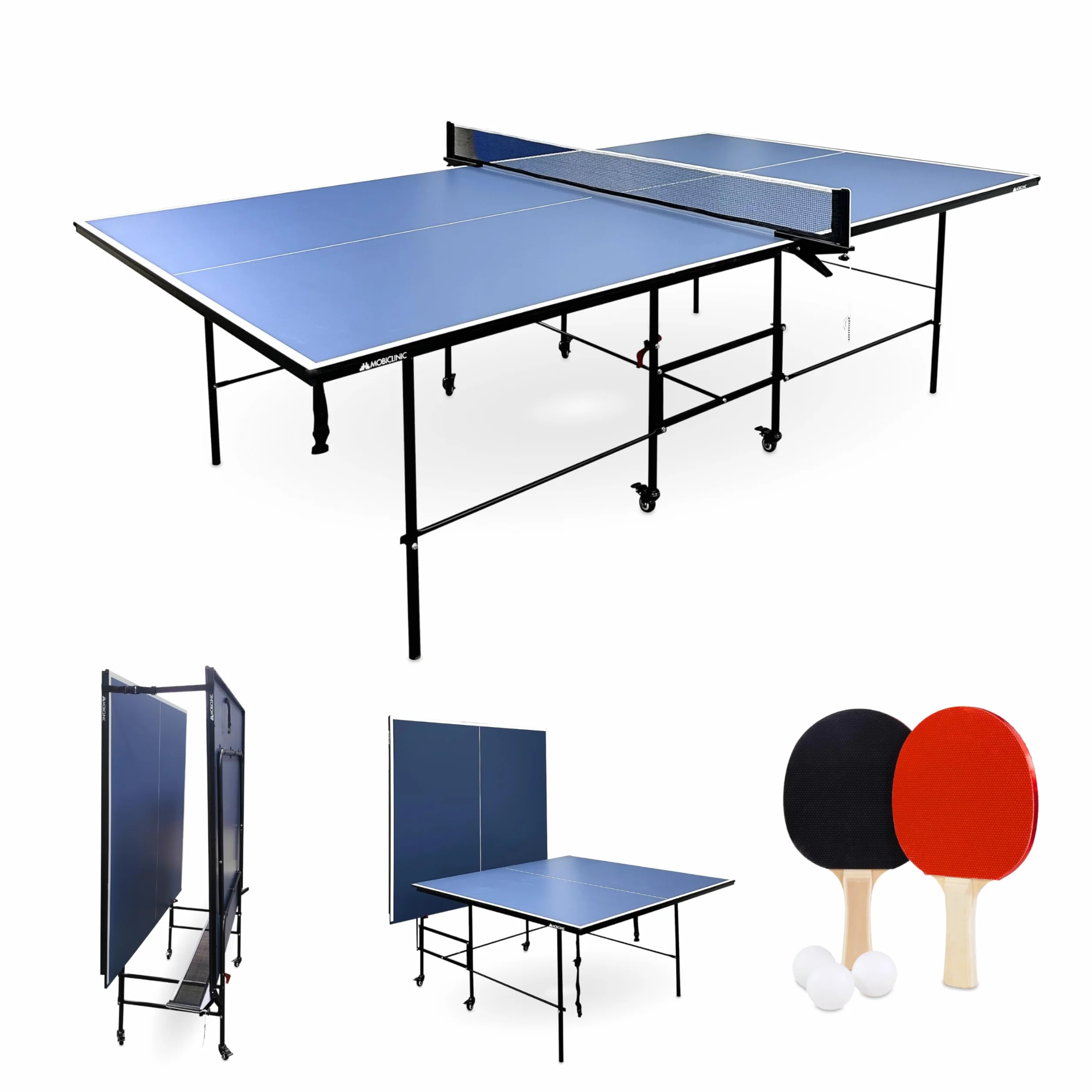 Mobiclinic Mesa de Ping Pong Plegable 274x152.5x76 cm Tokyo Azul