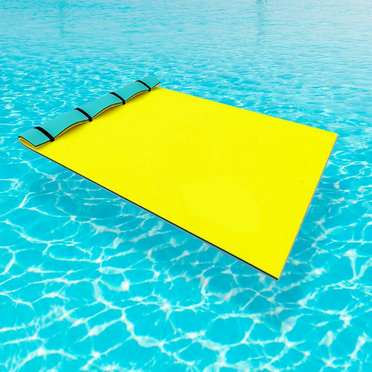 Churro de Flotación XPE 180x55 cm (71x22 Inch) - Mat de Agua Flotante, Rollito Plegable para Piscina, Nadar y Buceo