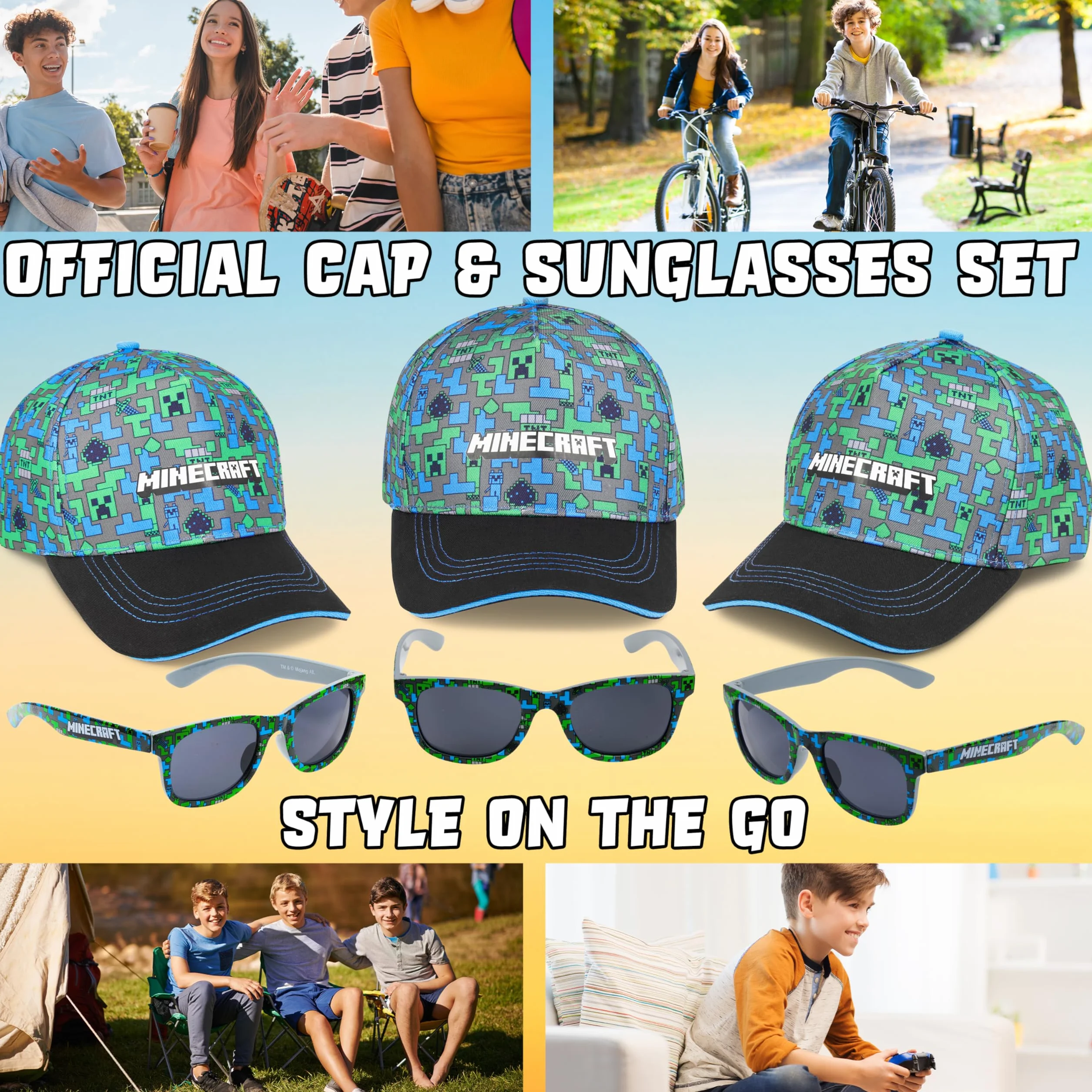 Pokemon Super Mario Fortnite Gorra Niño Gafas Sol UV400 Set Gorra Infantil Verano Regalos