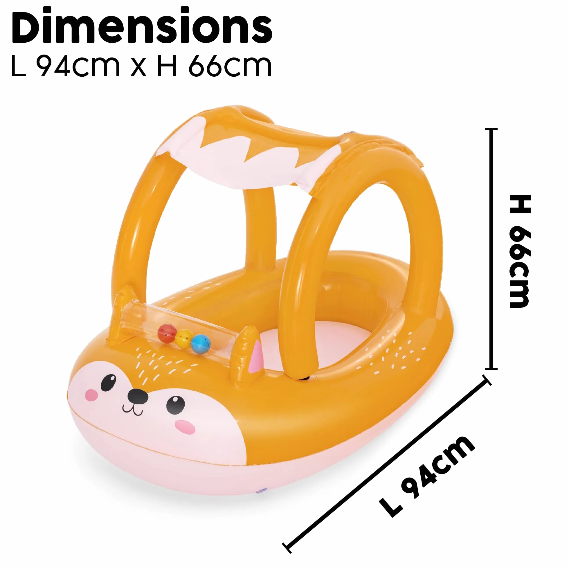 Bestway Inflatable Fox Float for Kids | Swimming Pool Inflatable, Swim Float, Pool Toys for Boys and Girls