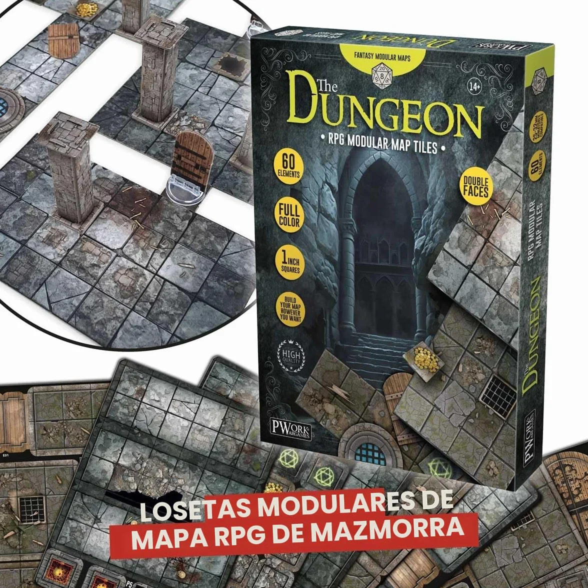 The Dungeon - RPG Modular Map Tiles - double face cardboard tiles