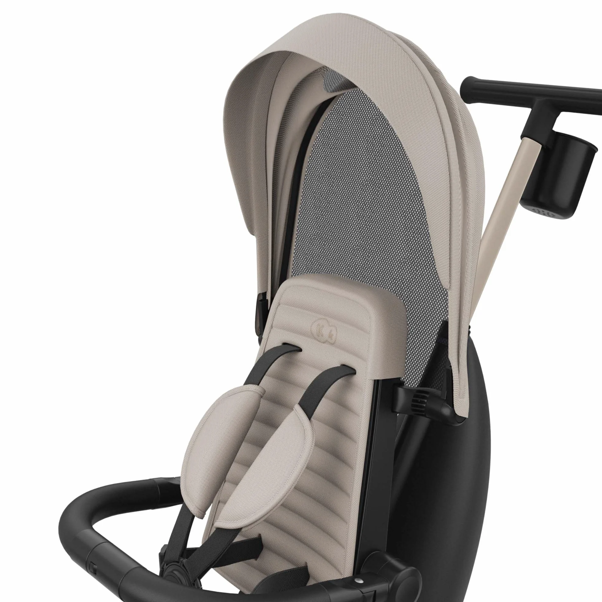 Kinderkraft Jazz 3 Triciclo, Asiento Giratorio 360°, posición semirreclinada, Plegable, Capota UPF 50+, Manillar para Padres, función de Bicicleta de Equilibrio, Beige