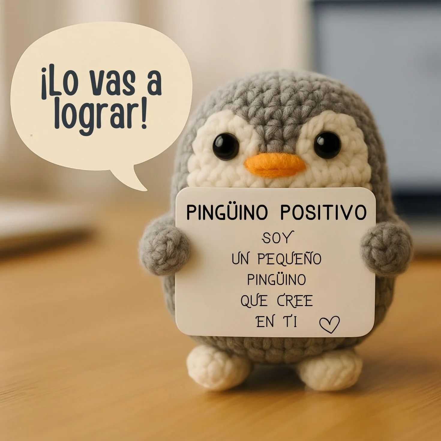 Pingüino Positivo Peluche Divertido Regalo Original Fiesta Infantil Adolescente Cumpleaños Niño Niña