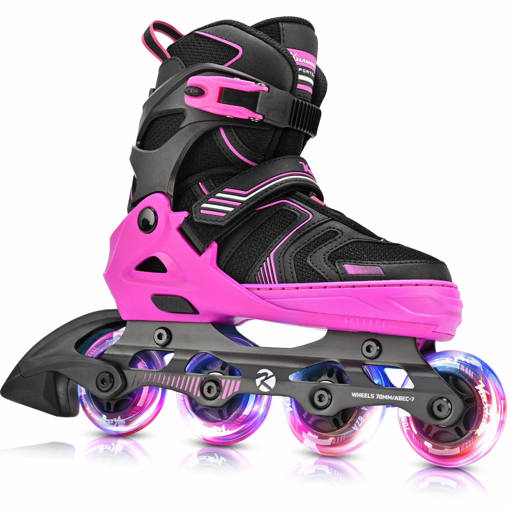 Kuxuan Patines en Línea Ajustables para Niños con Ruedas Luminosas