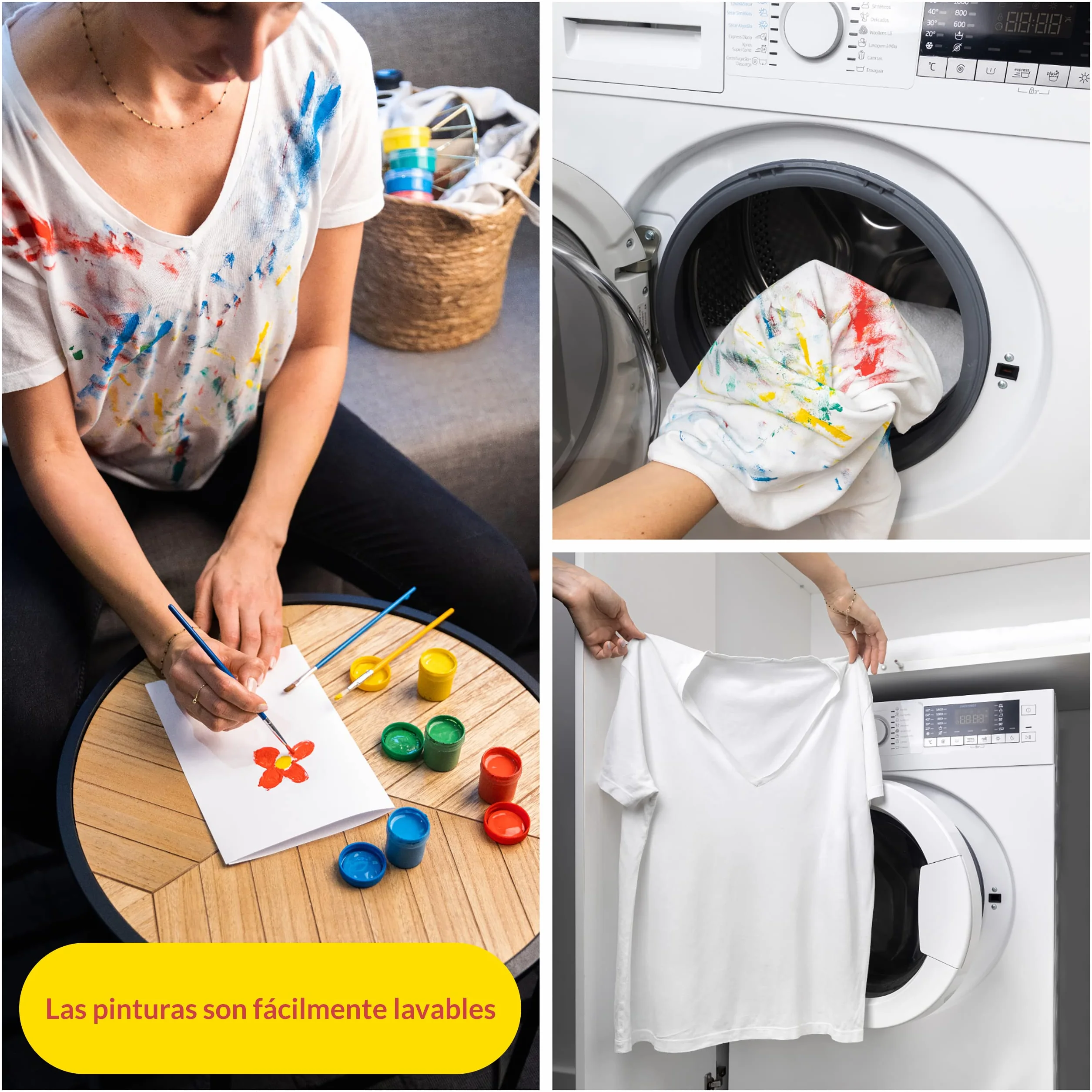 Creative DECO Temperas para Niños Lavable Pintura Dedos Bebes | 24 x 20 ml Botes | No Tóxica | Colores Básicos Fluorescentes Brillantes Metálicos y Neón | para Principiantes y Artistas Navidad