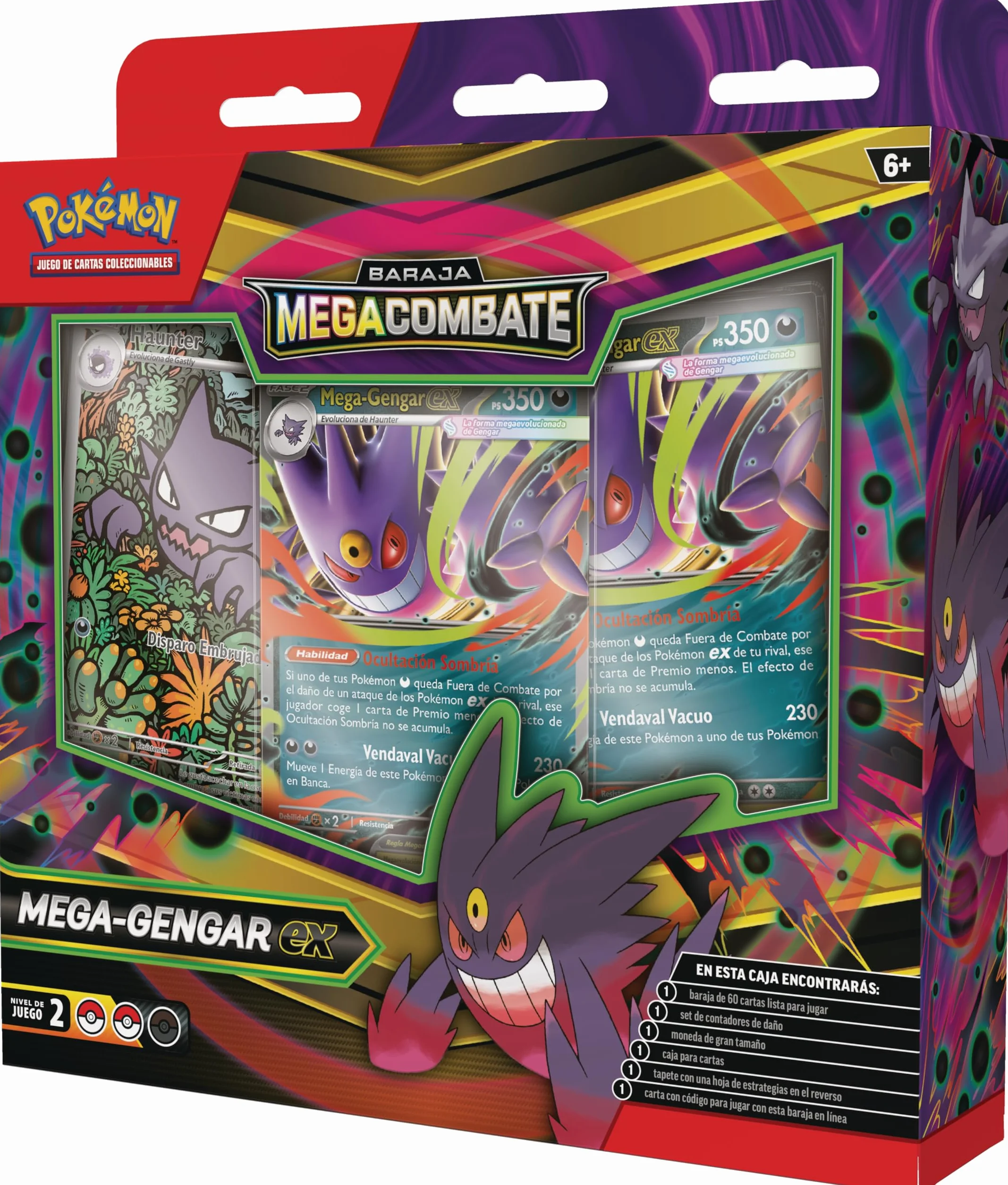 Pokémon: Baraja Megacombate de Mega-Gengar ex de JCC Pokémon (1 baraja de 60 Cartas Lista para Jugar)