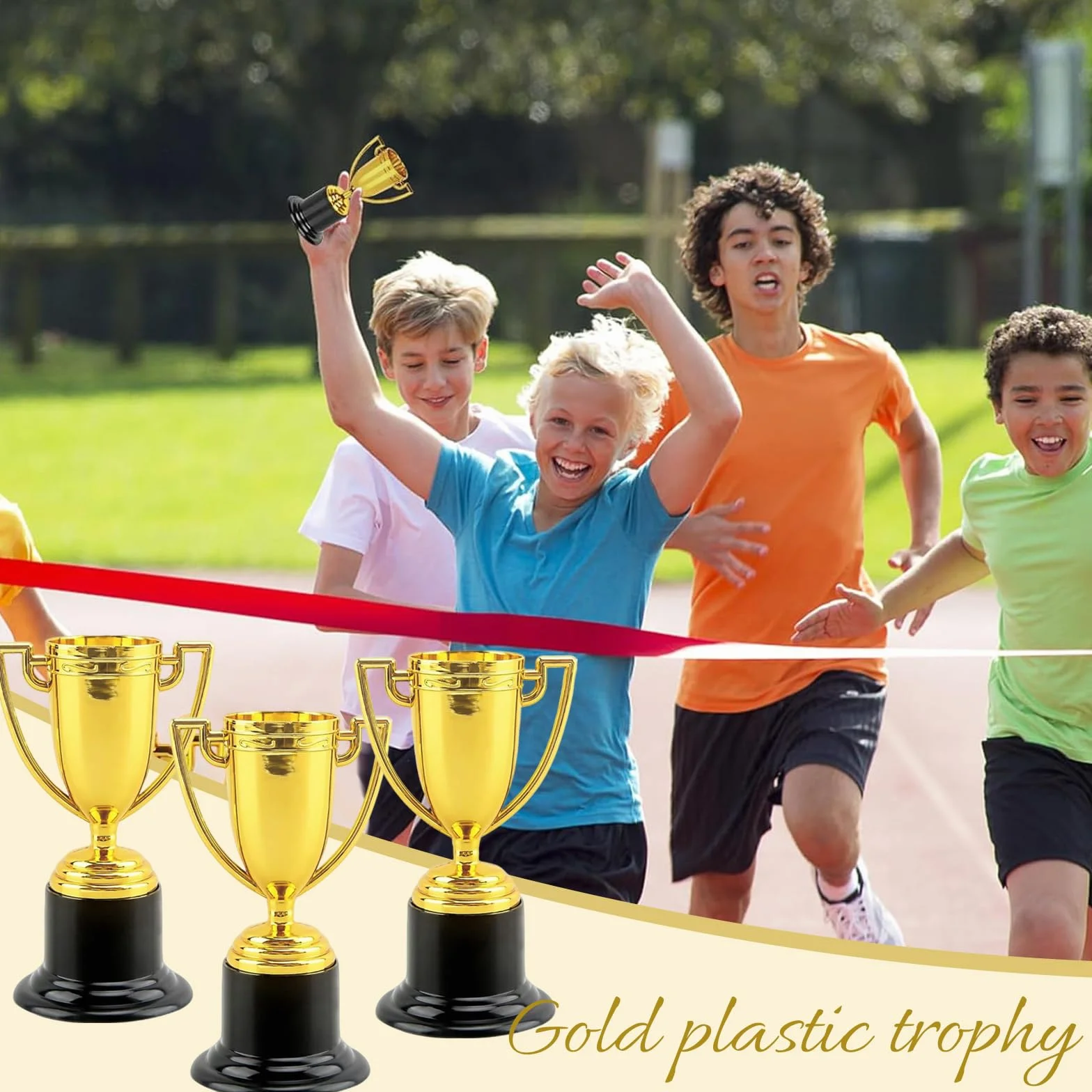 Trofeos de Fútbol Personalizados 8 Piezas Copa Mini Oro Plástico Premios para Torneos Deportivos