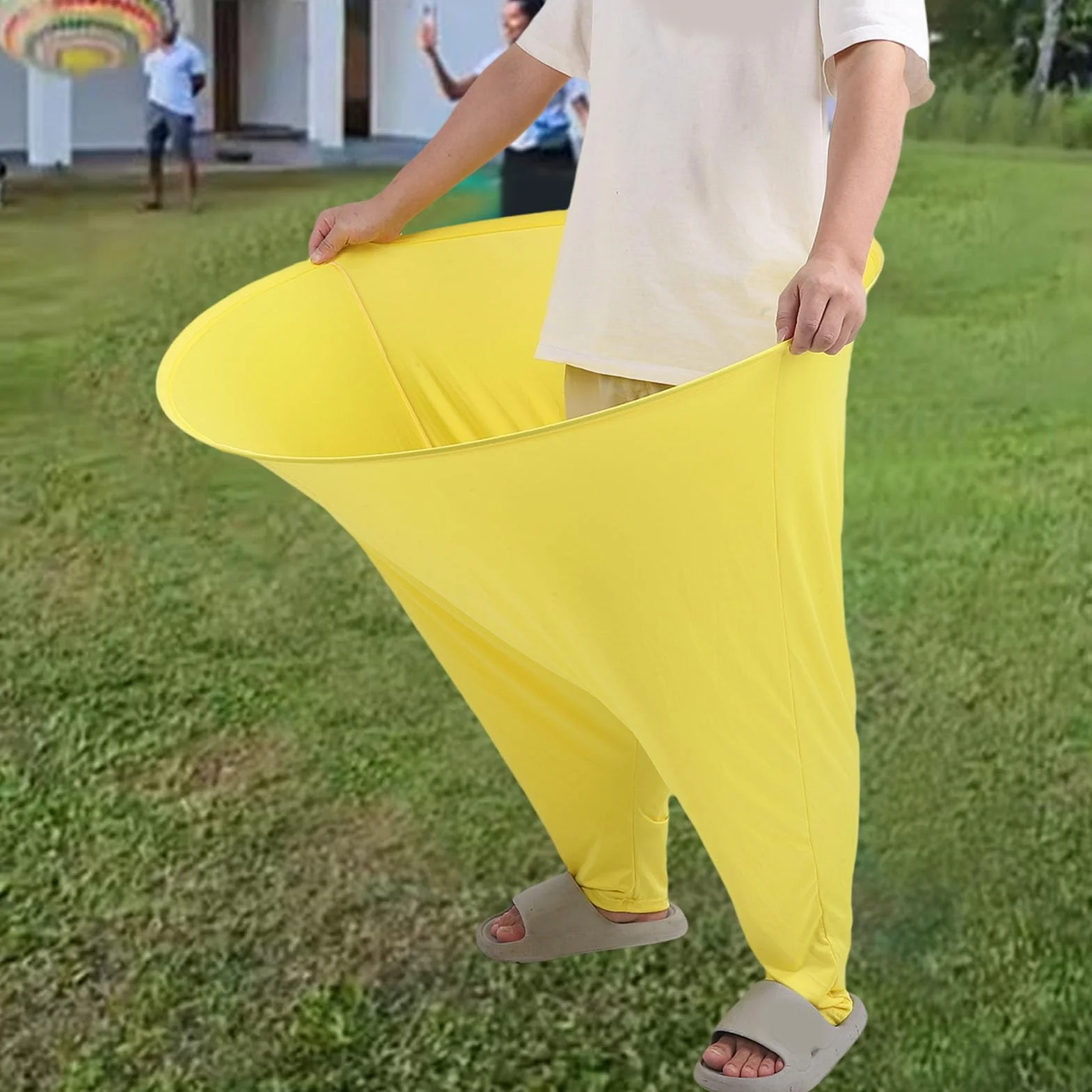 Dilwe Granny Pants Yard Game, Divertido Juego de Pantalones Elásticos con 4 Bolas, Ideal para Reuniones Familiares en el Patio Trasero
