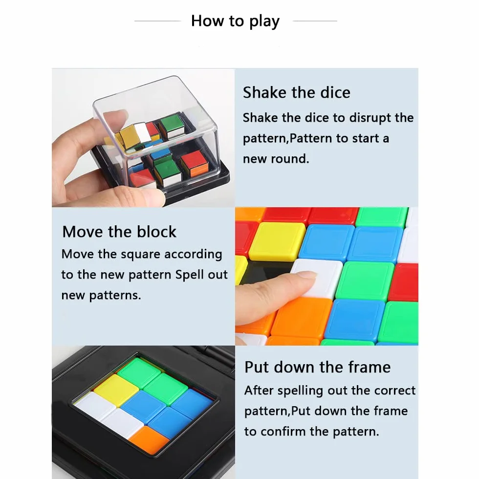 Juegos de Mesa niños,Juego de Mesa de Secuencia Lógica,Juegos de Estrategia para 2 Jugadores,Magic Block Game,Juego Educativo para Niños,Juguetes Niños 8 años +