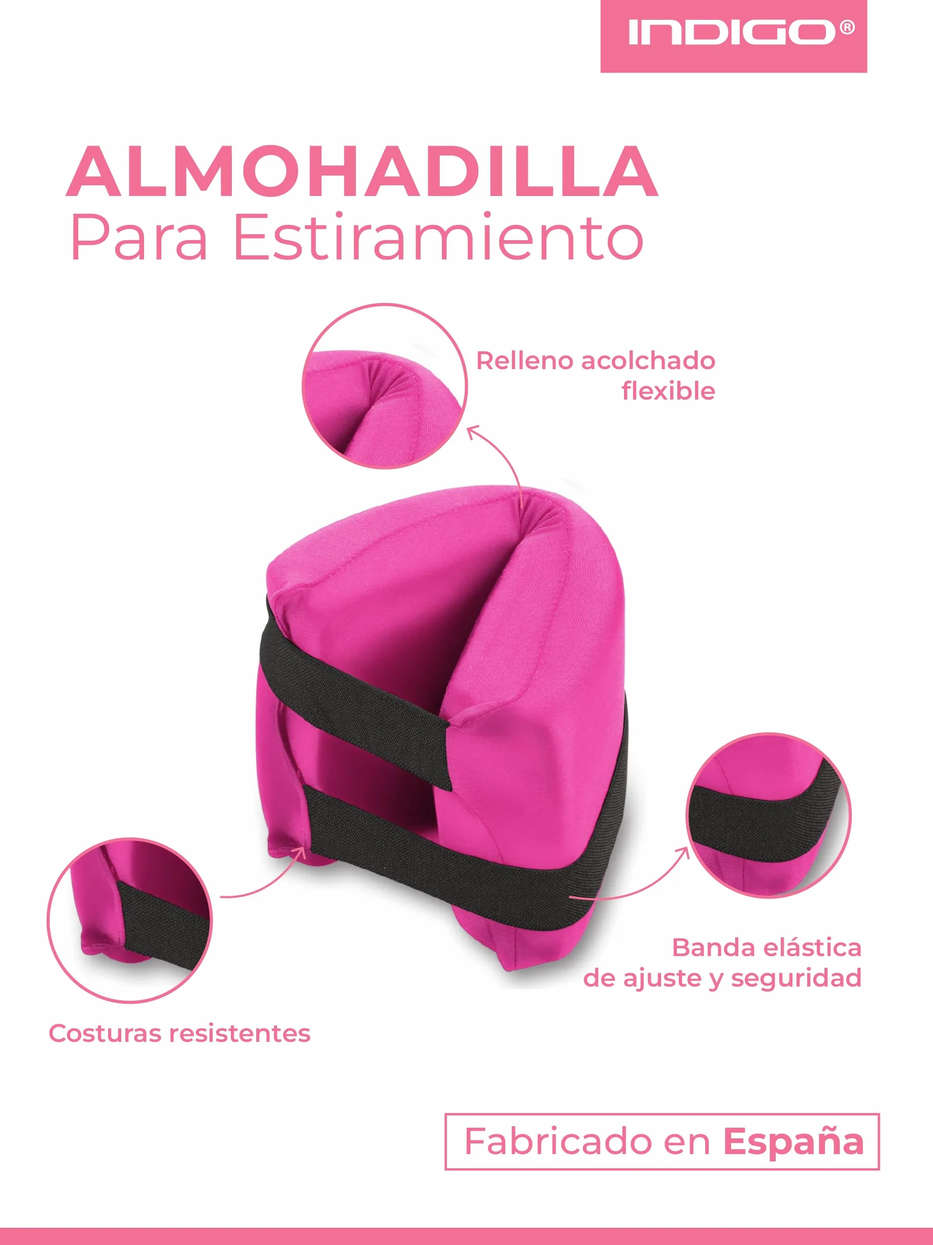 DRUNA Almohadilla para Estiramiento y Flexibilidad para Gimnasia Rítmica Danza Ballet 24,5 x 12,5 cm