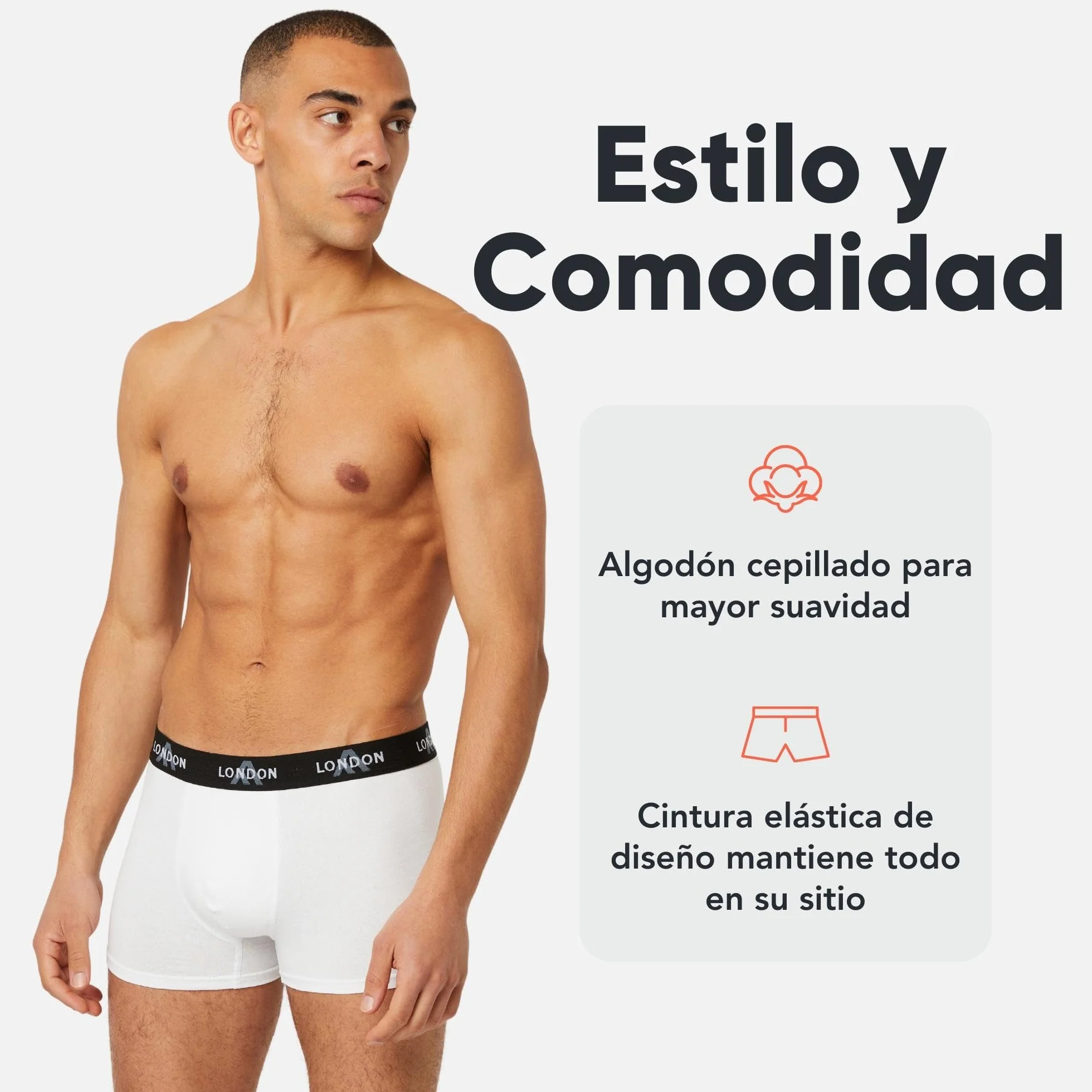 FM London Bóxers para Hombre Suaves Ropa Interior Elástica Paquete de 4/8