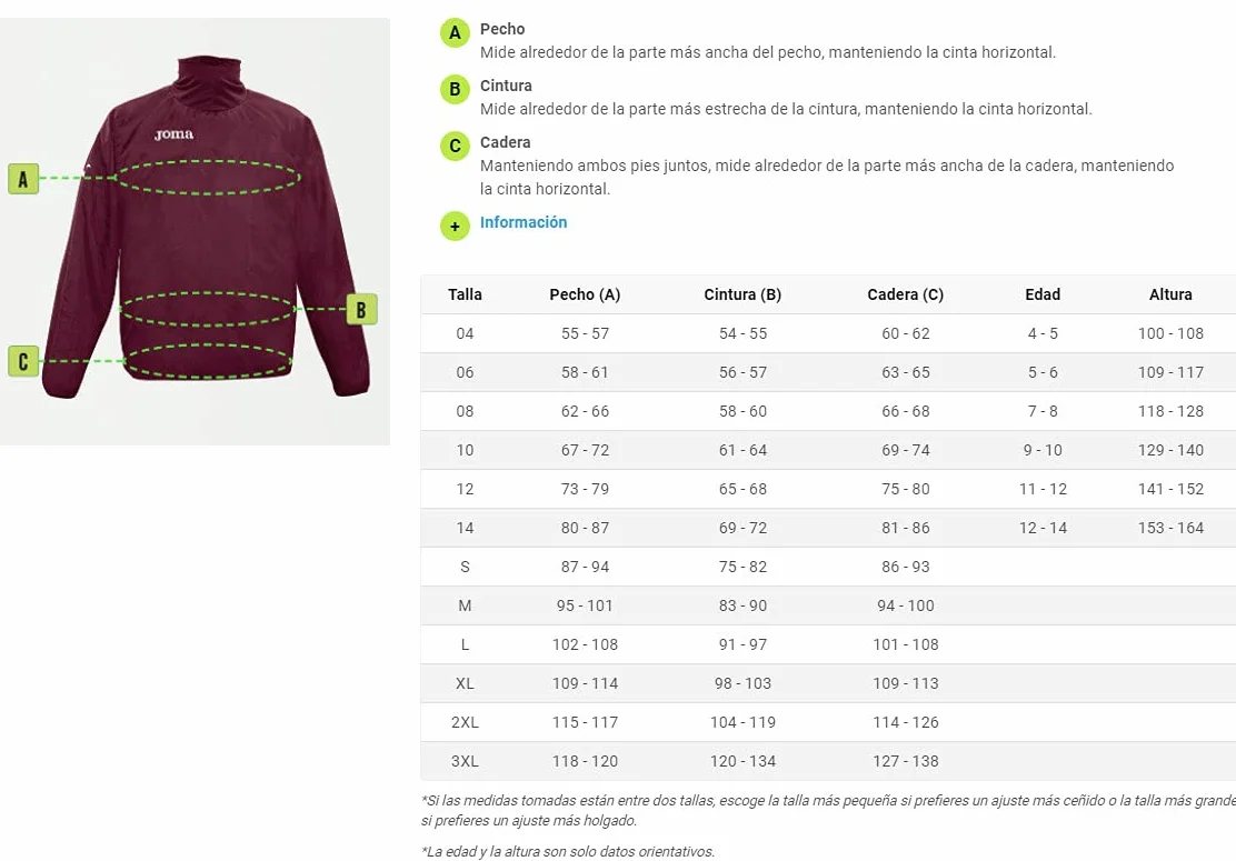 Joma Cortavientos Chubasquero Hombre Poliester