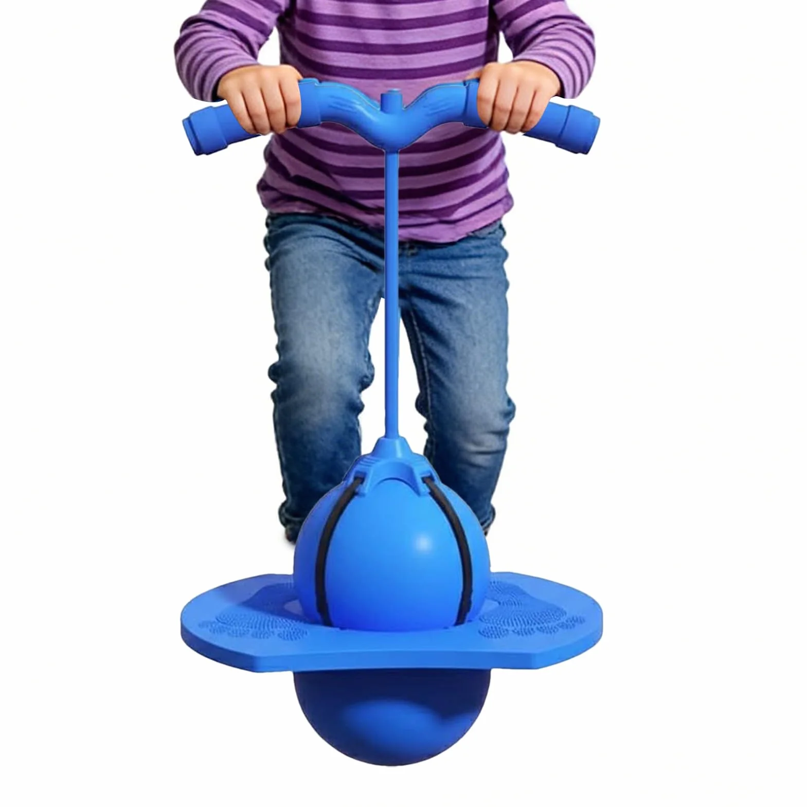 Pelota de salto con mango – Juguete con bomba de aire, para niñas, adultos para entrenamiento de saltar y equilibrio, para interior y exterior