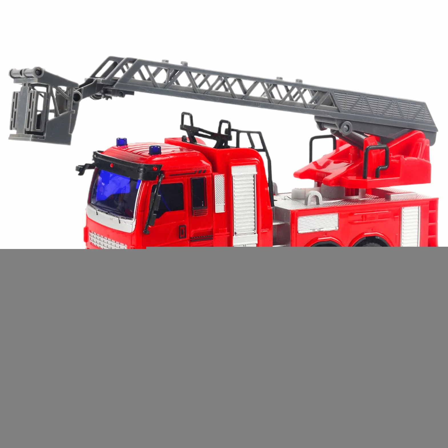 Camión Bomberos - Autobomba Teledirigido | Escalera con Lanza, Luces Parpadeantes, Acción Bump-N-Go, Vehículo Eléctrico, Regalo Cumpleaños Niños 3-8 Años
