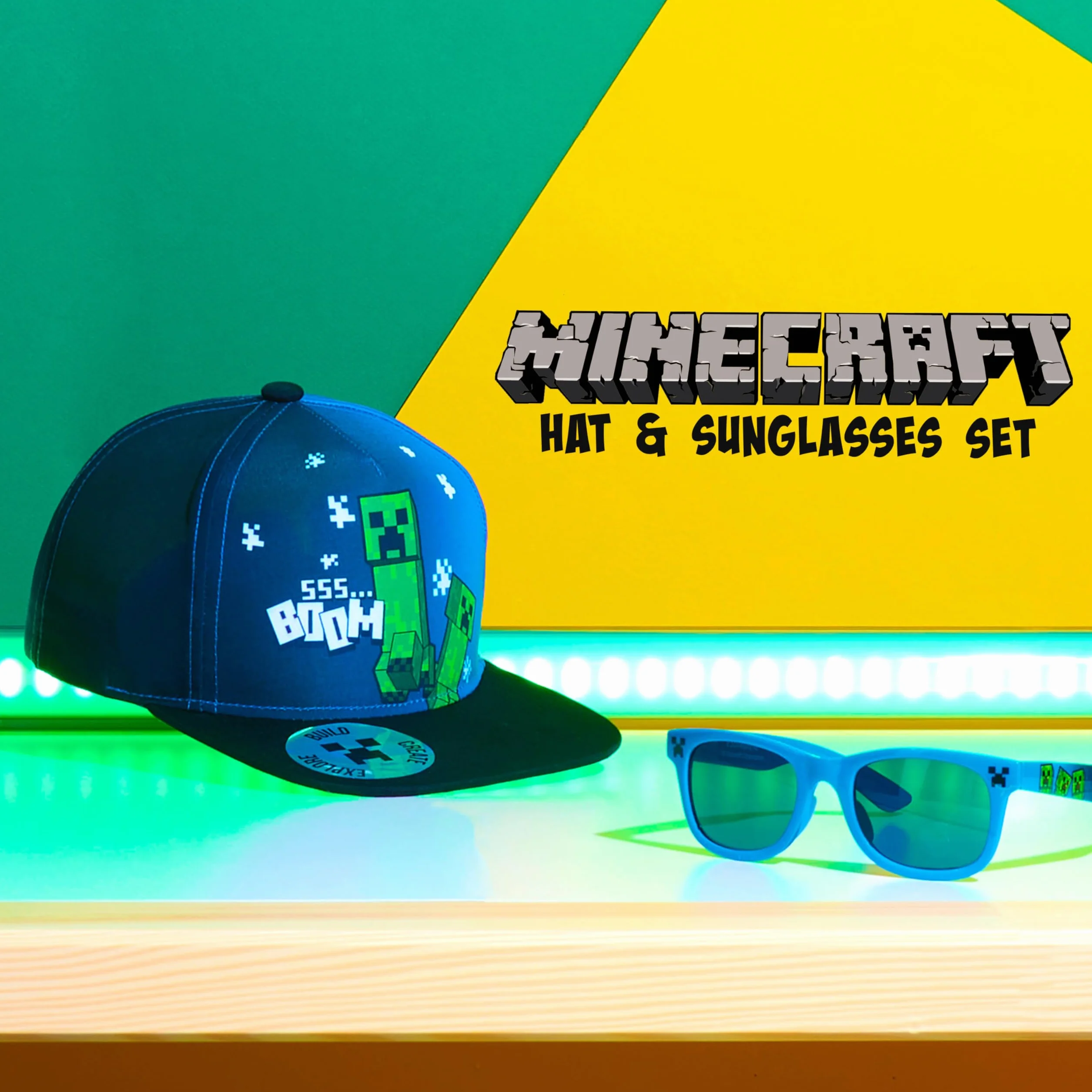 Minecraft Gorra Niño Gafas Sol Proteccion UV 100% Creeper Gorra Béisbol Verano Regalo