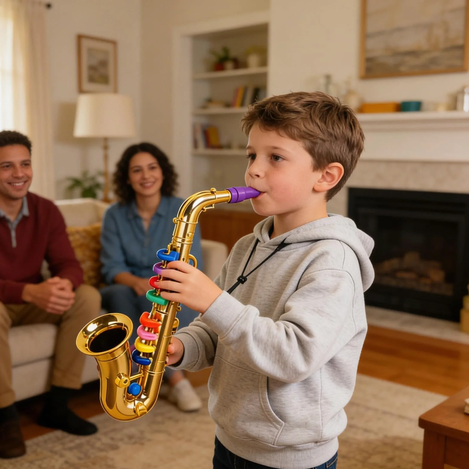 Saxofón de para Niños | Instrumento Musical Infantil | Educativo para Aprender Música | para Regalo de Cumpleaños, , Actuaciones Escolares y Juego de Roles