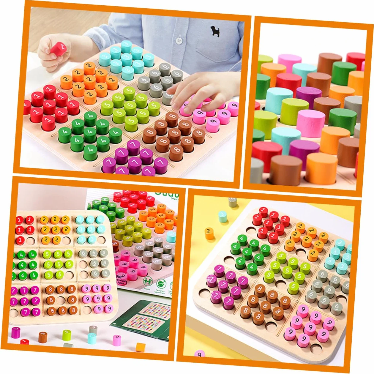 Milisten Juego de Sudoku Educativo para Niños y Niñas, Material Sintético, Desarrolla Habilidades Lógicas, Adecuado para Familias y Grupos, Set de 1 Unidad