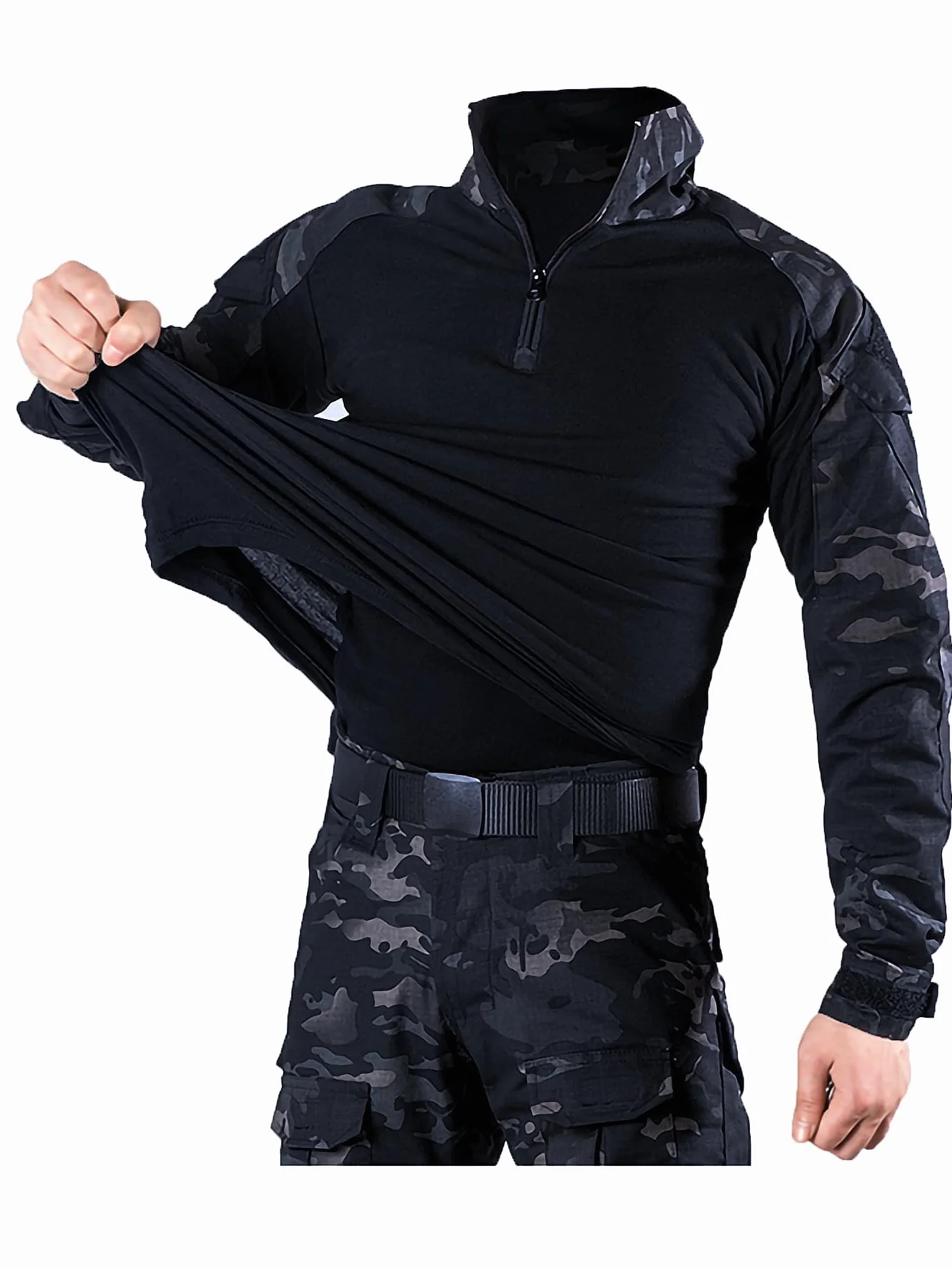Camisas Tácticas Airsoft Paintball BDU Manga Larga Camo Caza