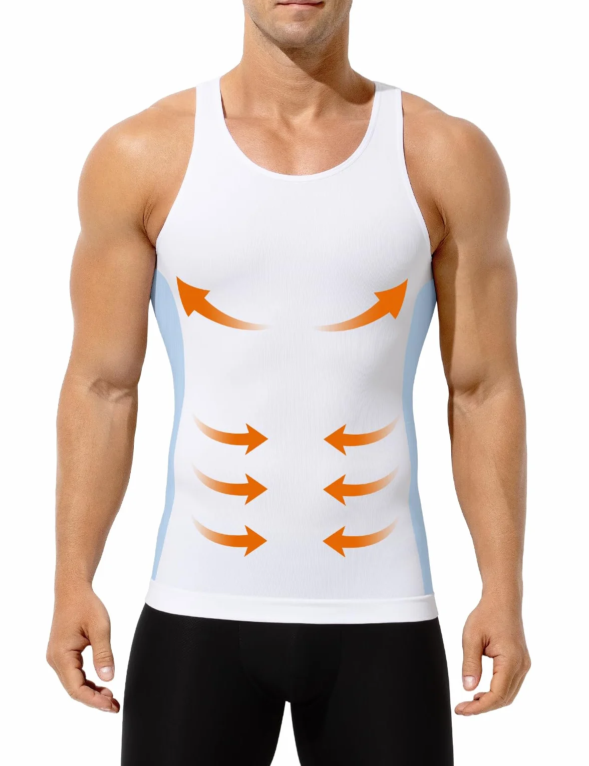 Casey Kevin Camiseta Compresión Hombre Elasticidad Faja Reductora Body Shaper