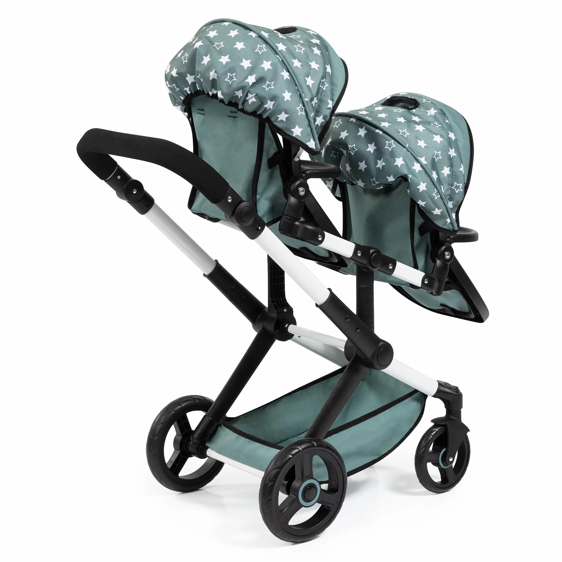 Bayer Design Twin Xeo Cochecito de muñeca gemelas Carrito Doble Altura Regulable