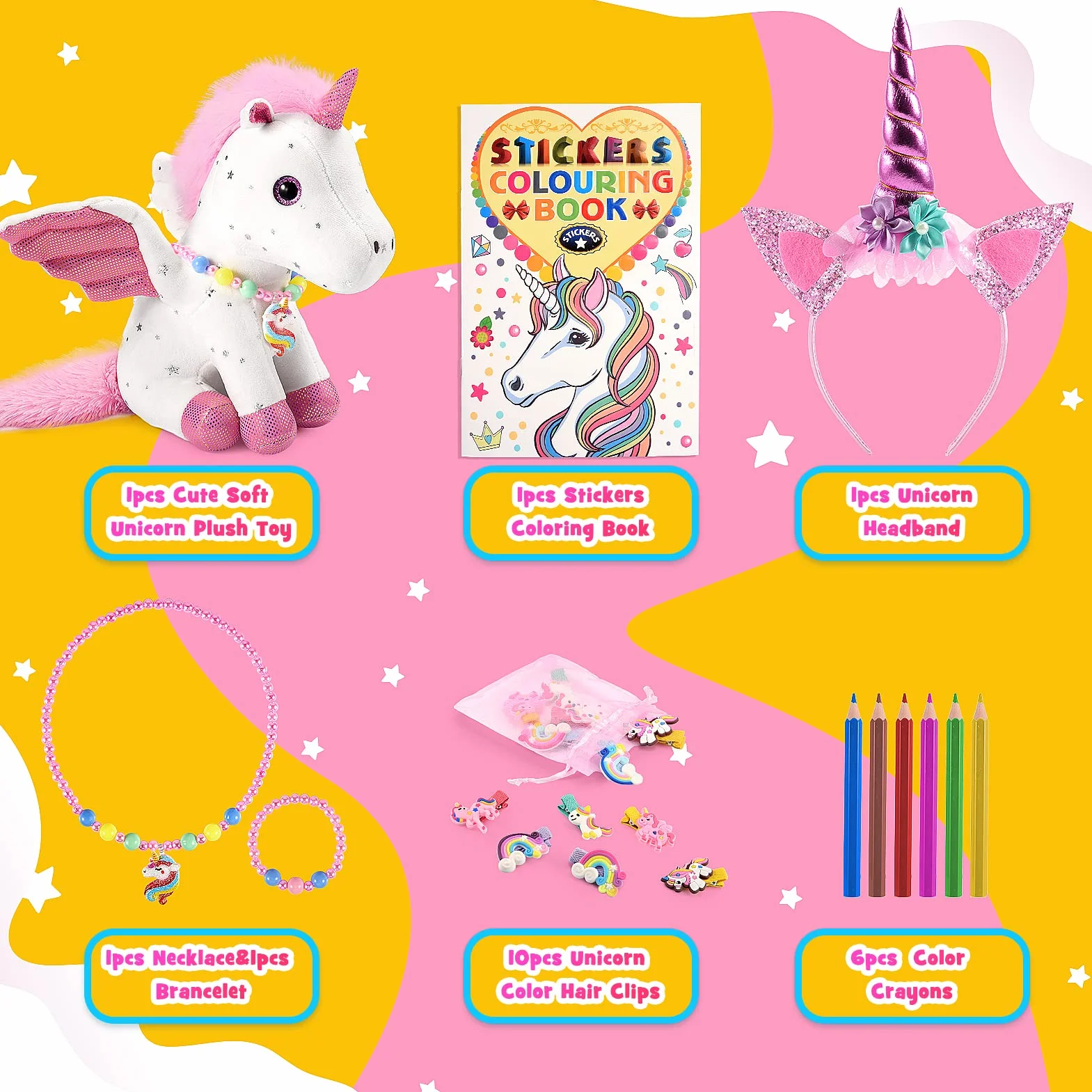 Qukir Unicornio Peluche Regalo Niña 3-12 Años Juguetes Cumpleaños
