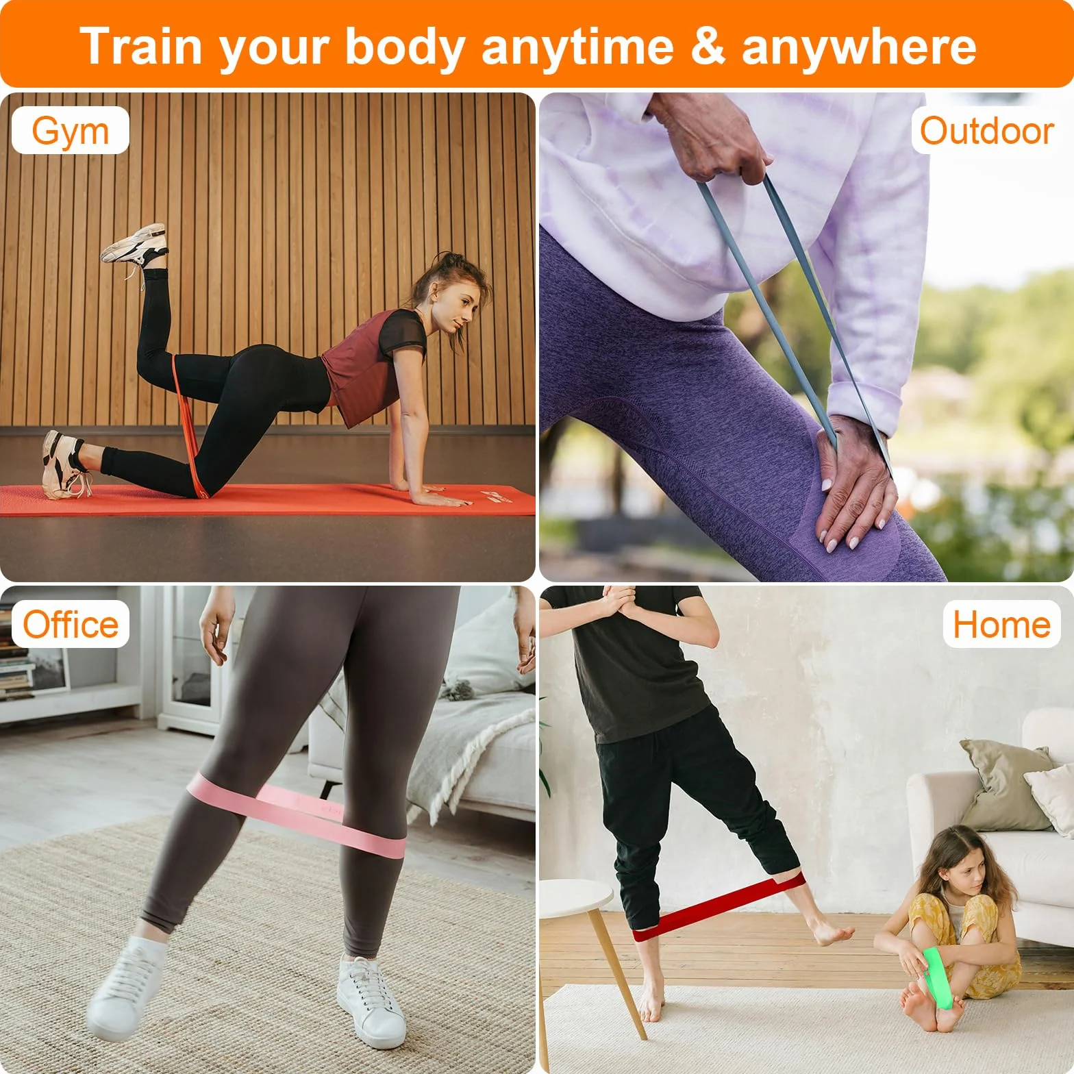 GRIFEMA GA5001 Gomas Elásticas Musculación, 5 Niveles de Resistencia, para Yoga, Entrenamientos de Fuerza y Pilates