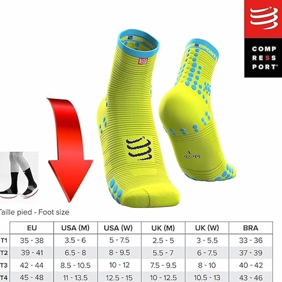 Compressport Pro Racing Socks V3 Run High Running Socks Antiblister Cushion Breathable Lightweight