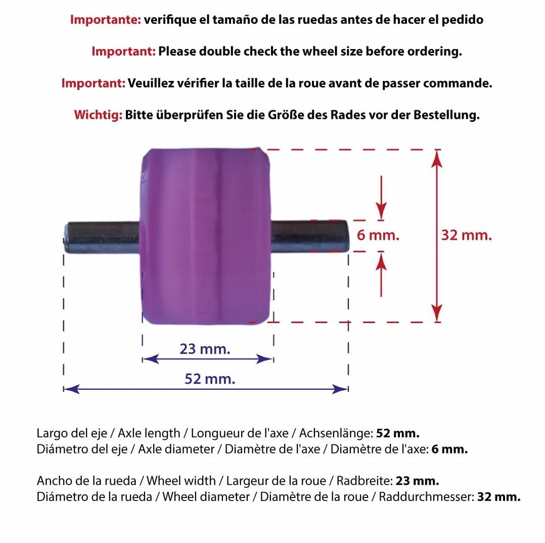 Ruedas de Repuesto Traseras para Zapatillas Deportivas Automáticas, 2 Ruedas Rosas