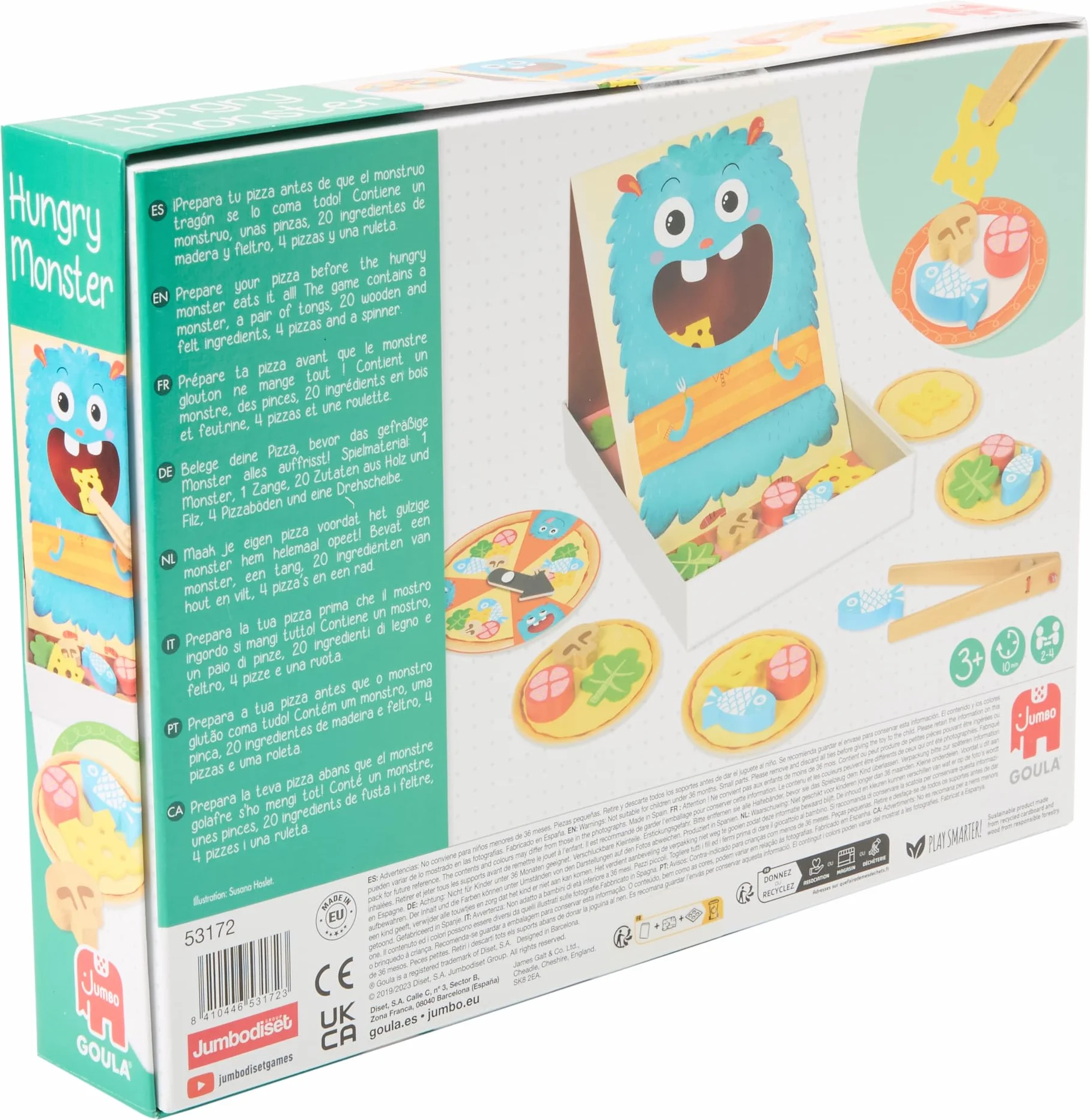 Goula - Hungry monster, Juego de mesa preescolar a partir de 3 años