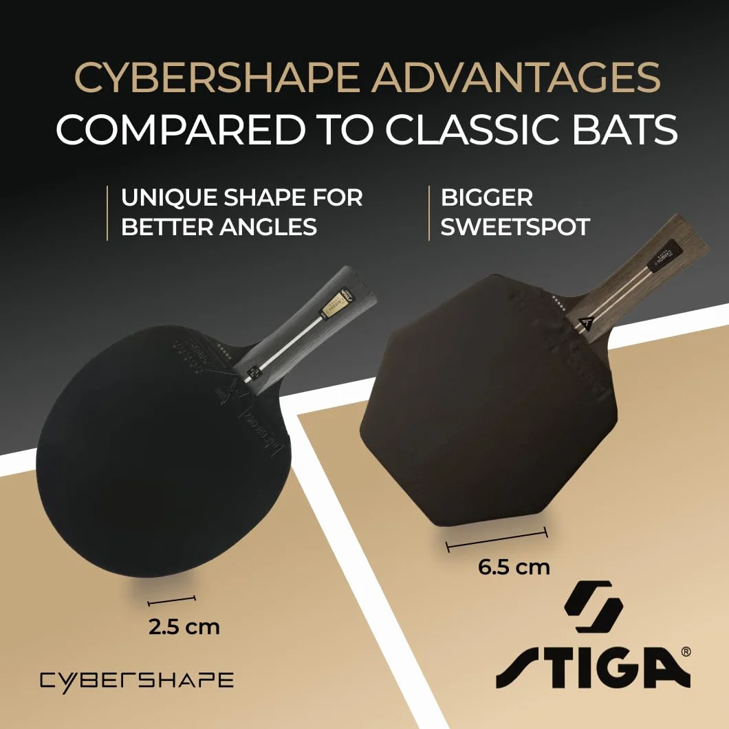 STIGA Cybershape Hobby Raqueta de Tenis de Mesa para Todos los Niveles