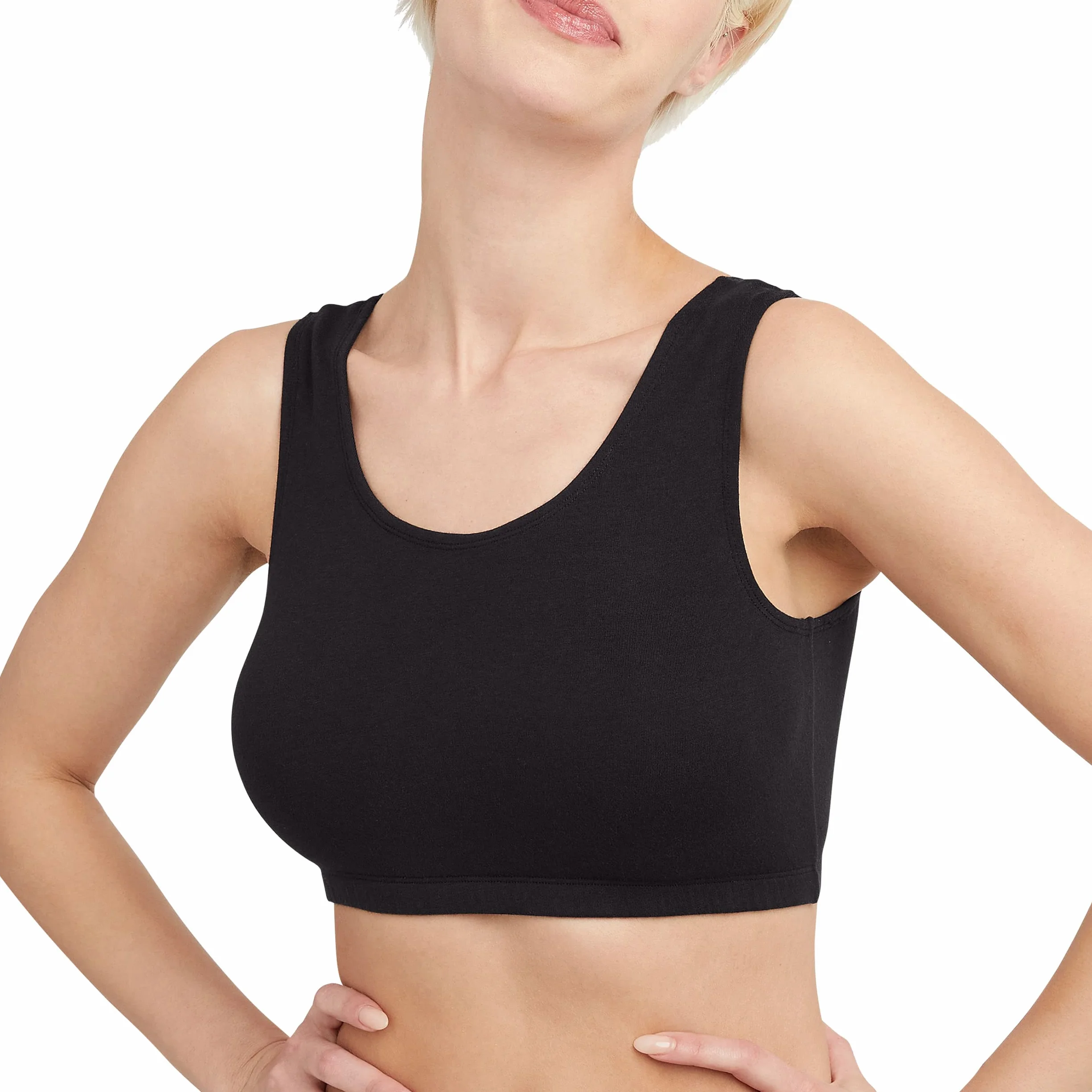 Hanes Bralette Pack 3-Pack Cotton Scoopneck Low-Impact Sports Bra Mujer