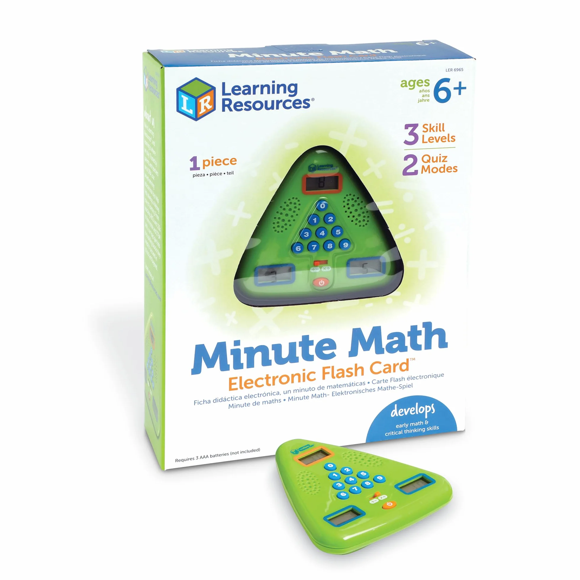 Learning Resources Minute Math, 6–10 Años, Juego Electrónico de Matemáticas, Mejora el Cálculo Mental con Desafíos Flash