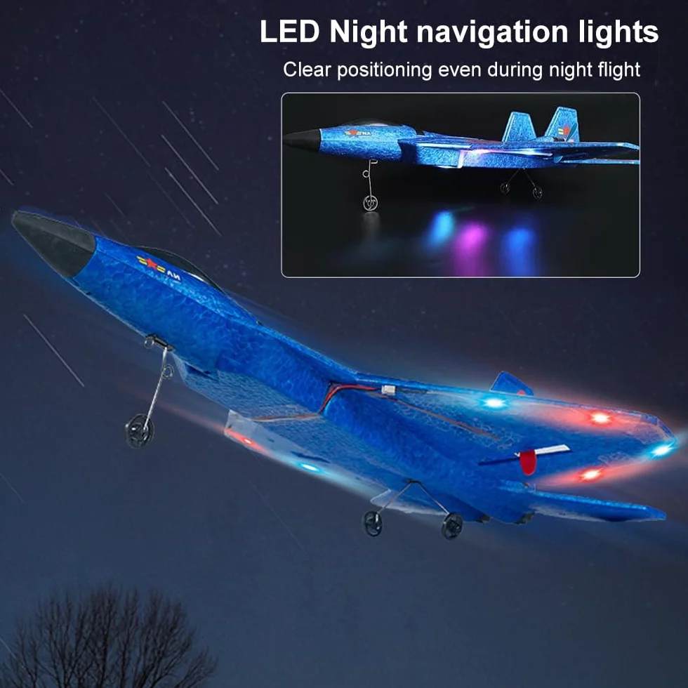 Avión F-22 RC, Avión de Control Remoto, 2.4 GHz AviónTeledirigido, AviónRC con Mando a Distancia, Avions Juguete para Niños y Principiantes con Sistema de Giroscopio,Avións Teledirigido Adulto