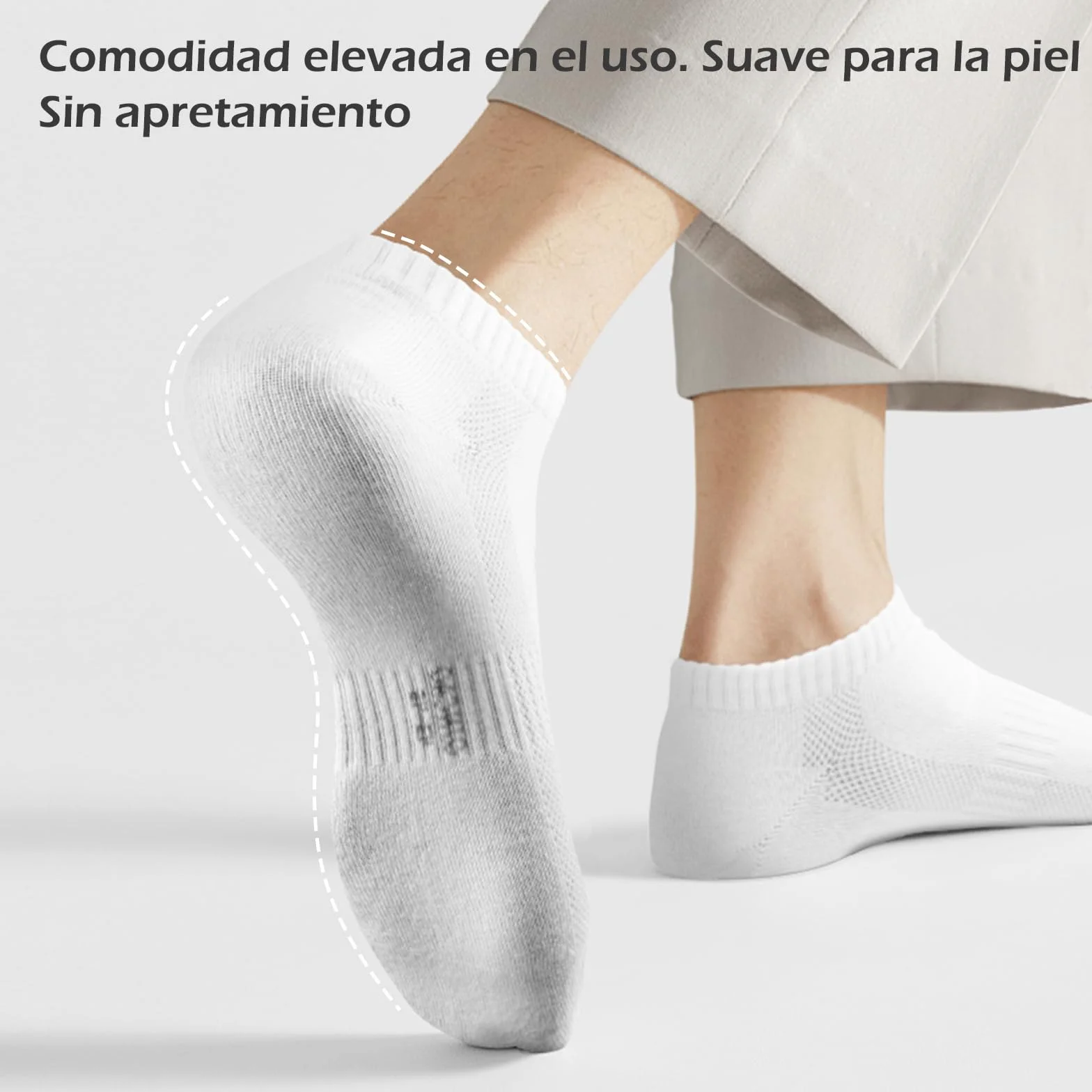 Calcetines Cortos para Hombre y Mujer QINCAO 6/10 Pares Algodón Transpirable Deportivos